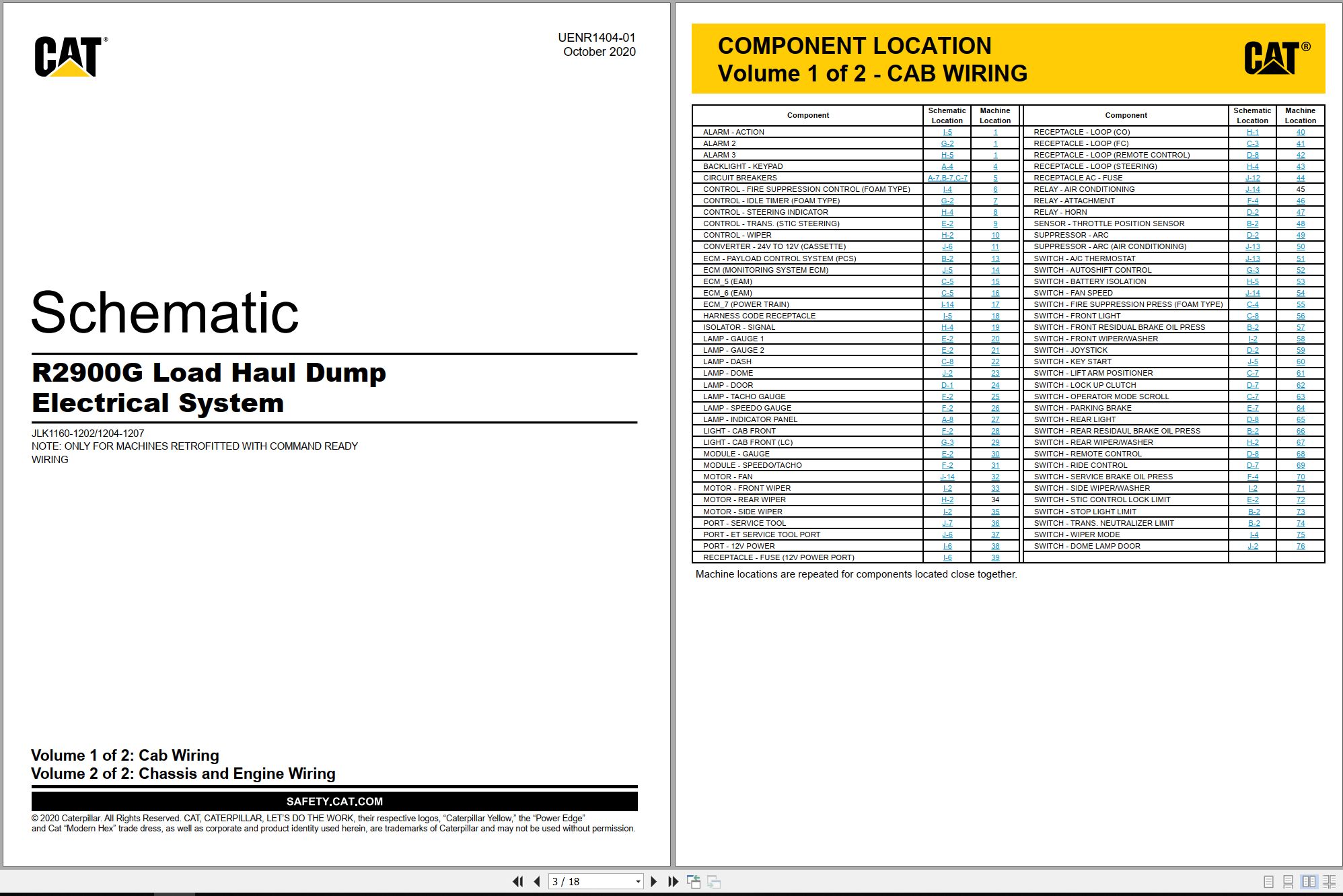 CAT Load Haul Dump R2900H Electrical Schematic UENR1404 01 2020 (1)