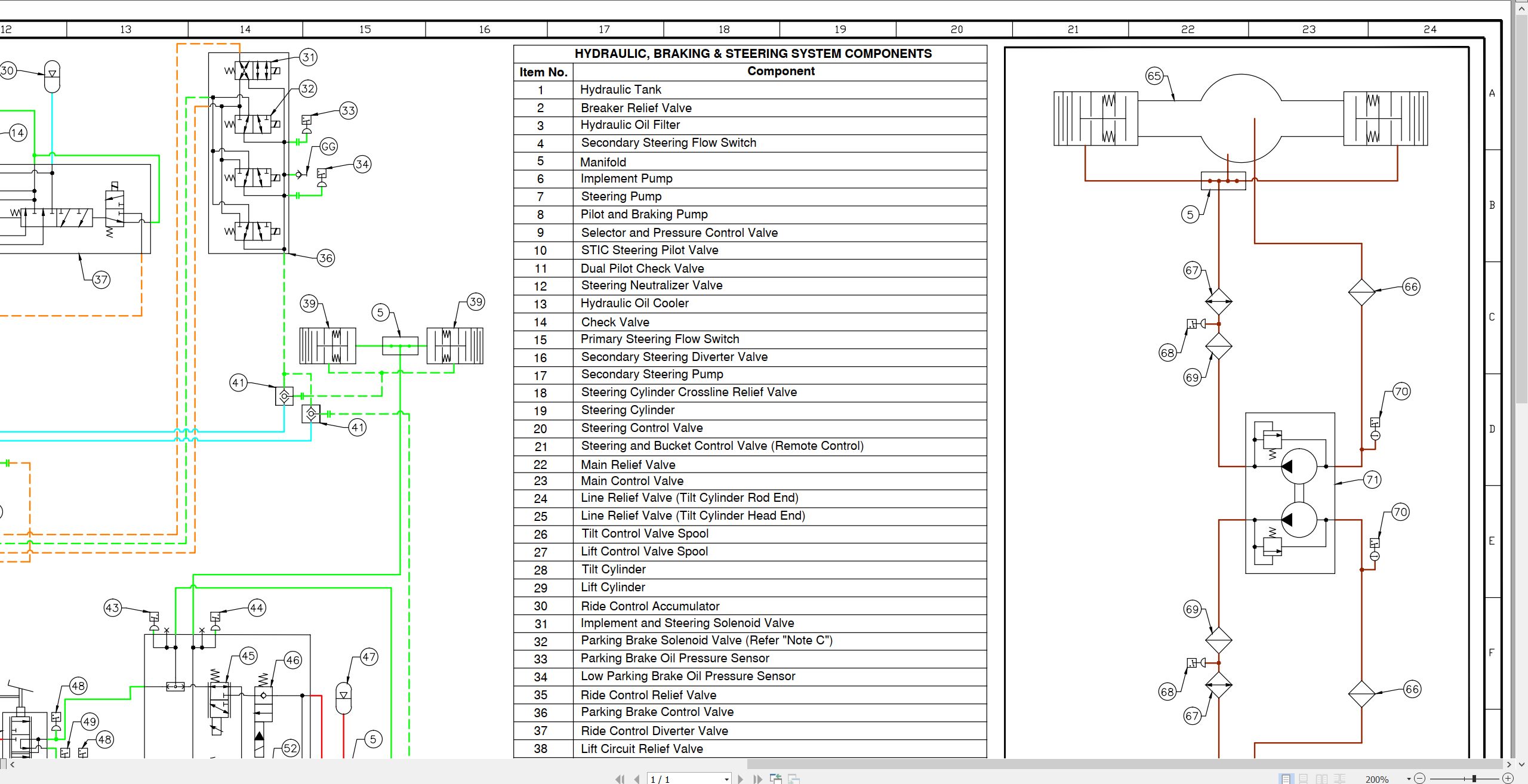CAT Load Haul Dump R3000G LHD Hydraulic Schematic UENR6313 01 2016 (2)