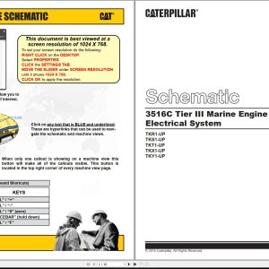 CAT Marine Engine 3516C Tier III Electrical Schematic UENR1292 03 2015 (1)
