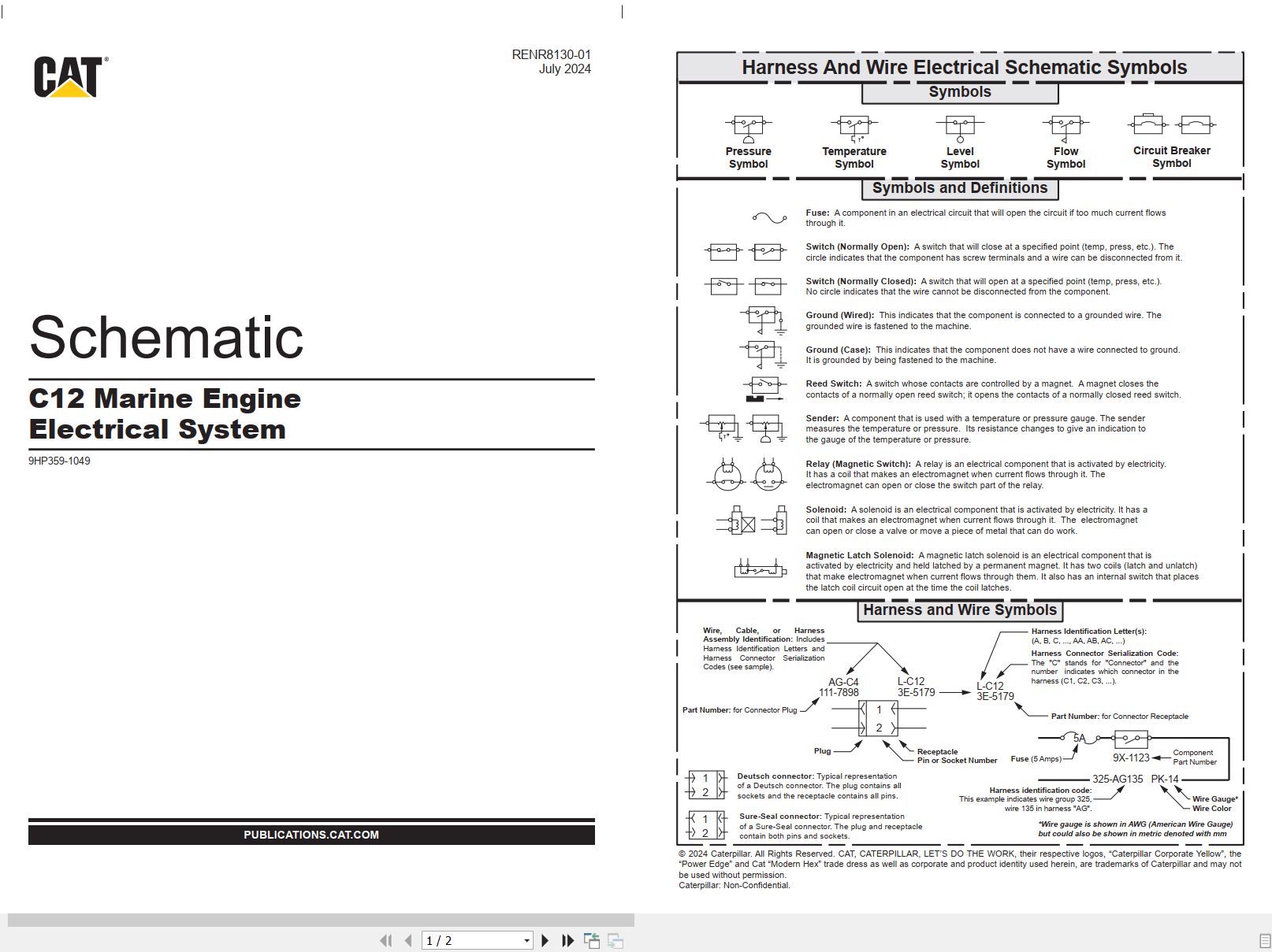 CAT Marine Engine C12 Electrical Schematic (1)