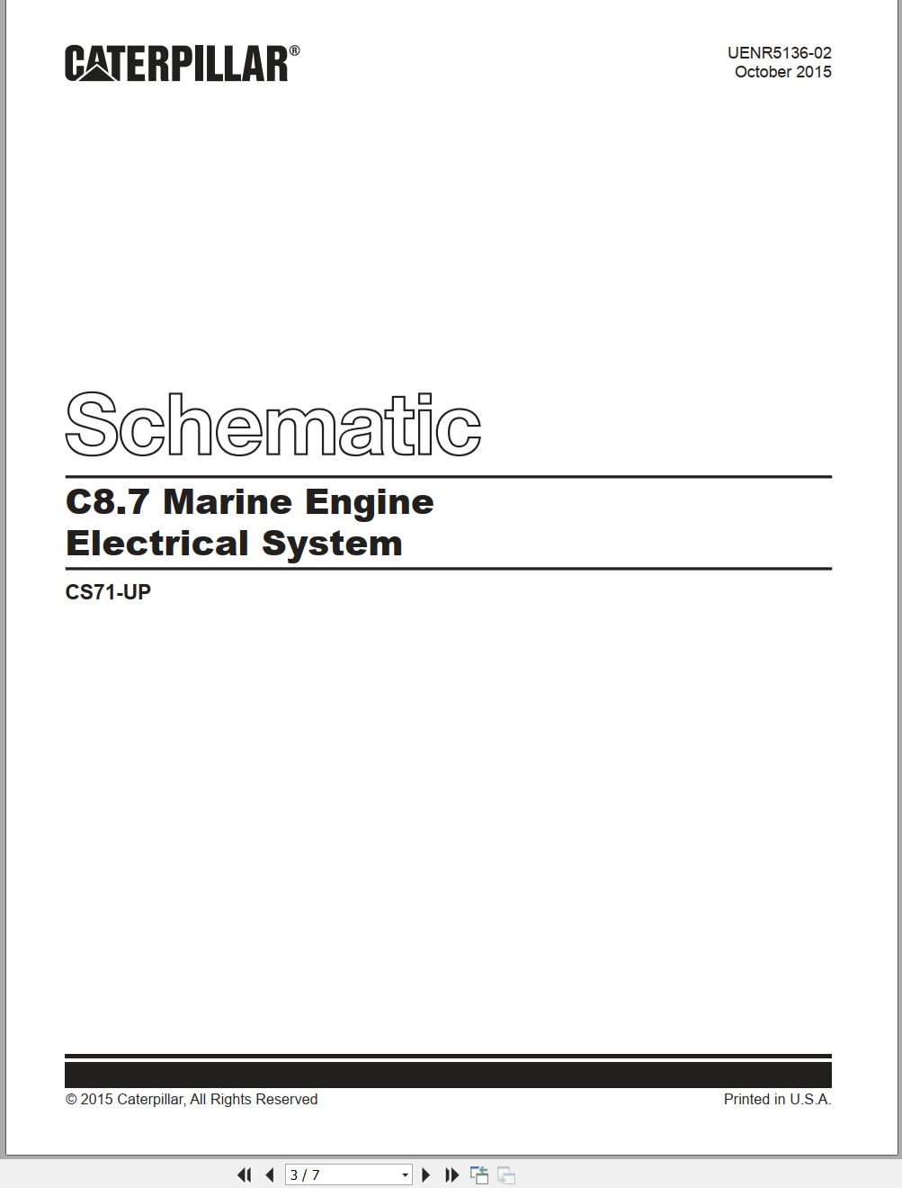 CAT Marine Engine C8.7 Electrical Schematic (1)