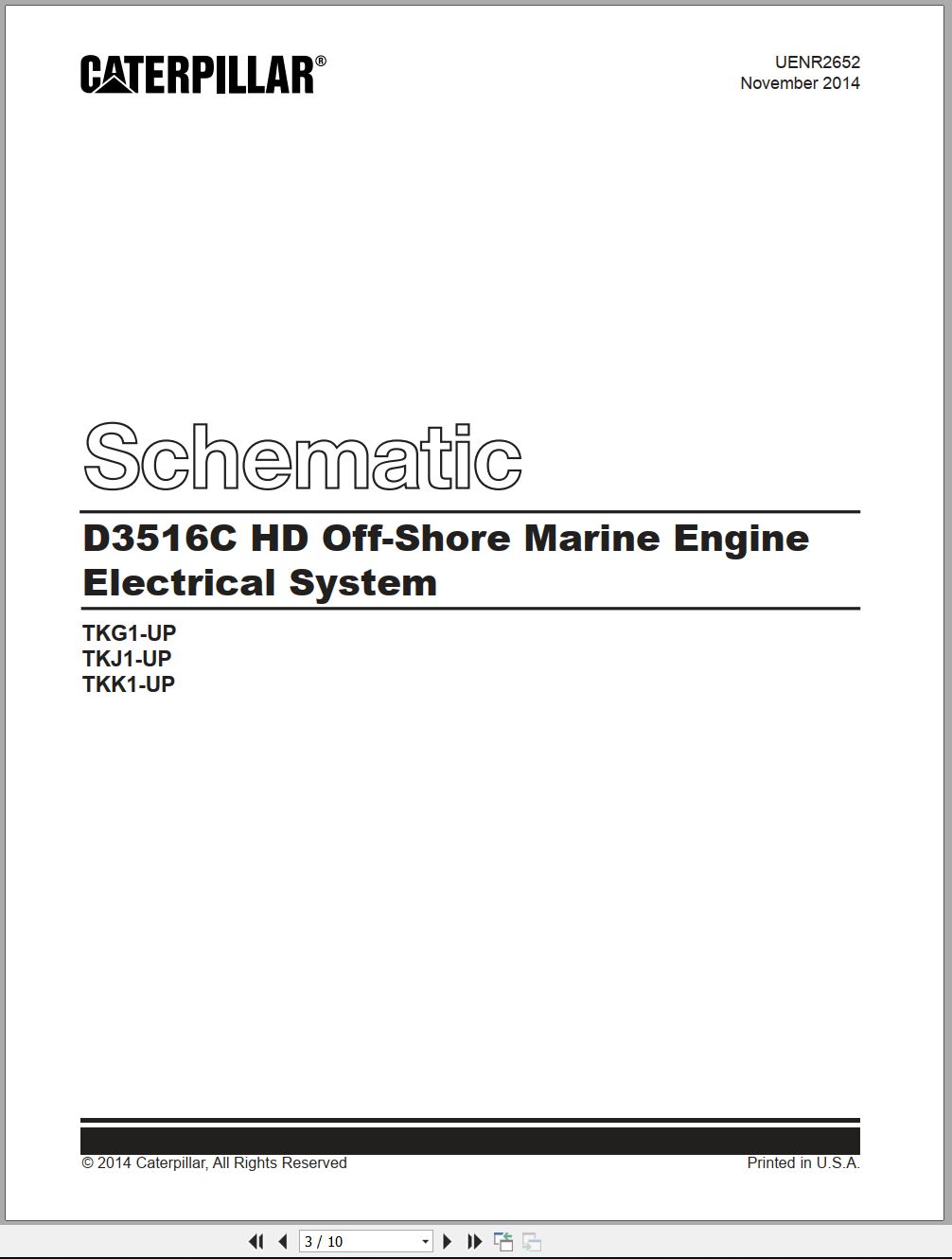 CAT Marine Engine D3516C Electrical Schematic (1)