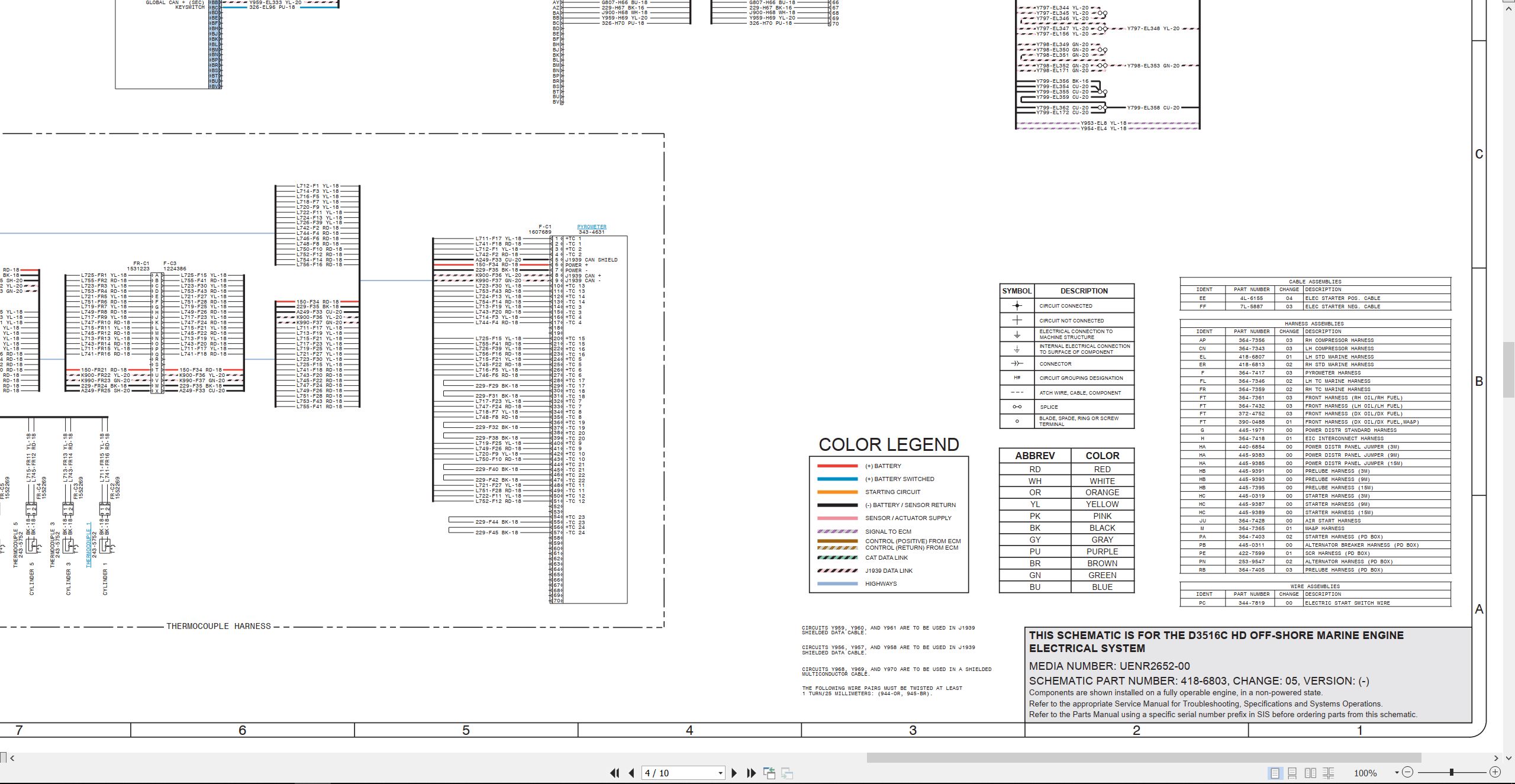 CAT Marine Engine D3516C Electrical Schematic (2)