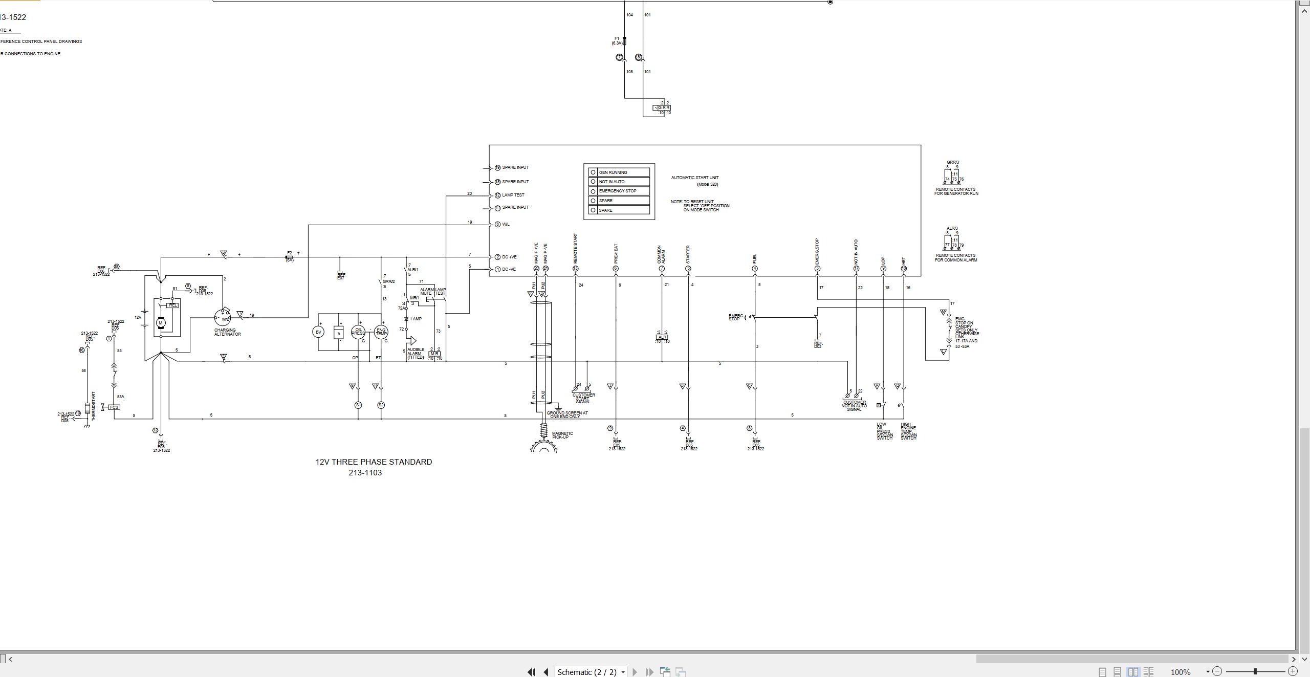 CAT Marine Generators Sets 3054 3056 Electrical Schematic RENR2408 00 2002 (2)