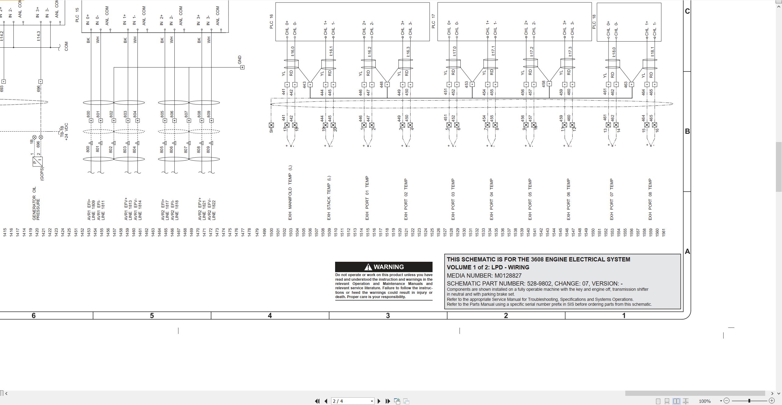 CAT Marine Products 3608 Electrical Schematic (2)