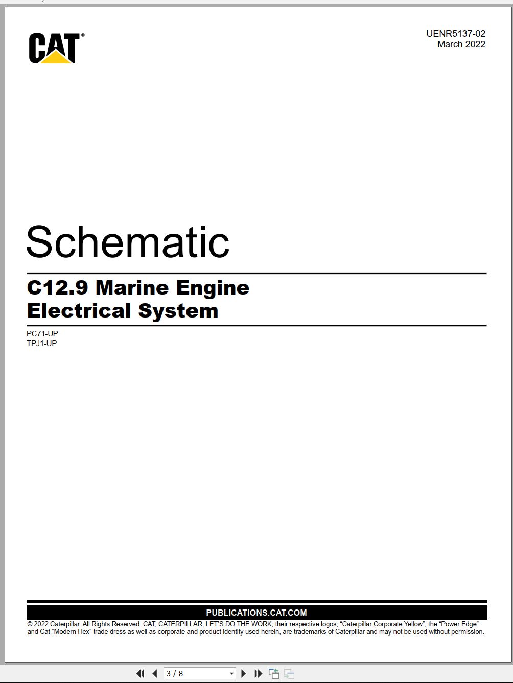 CAT Marine Products C12.9 Electrical Schematic (1)