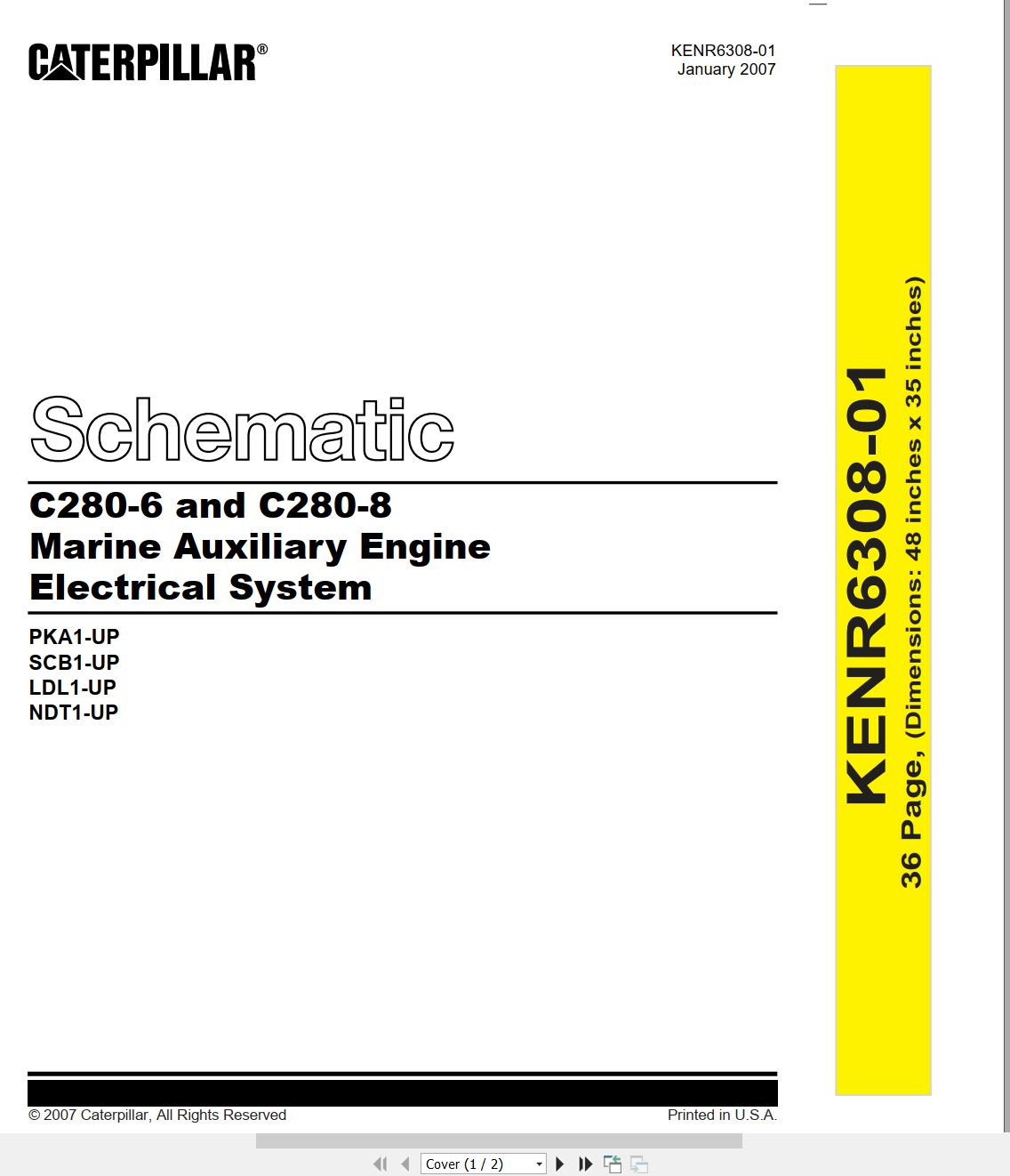 CAT Marine Products C280 6 Electrical Schematic (1)