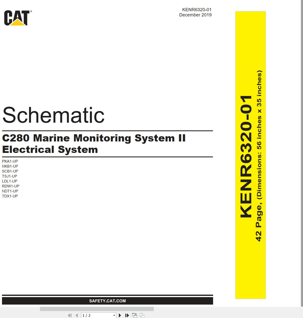 CAT Marine Products C280 Electrical Schematic (1)