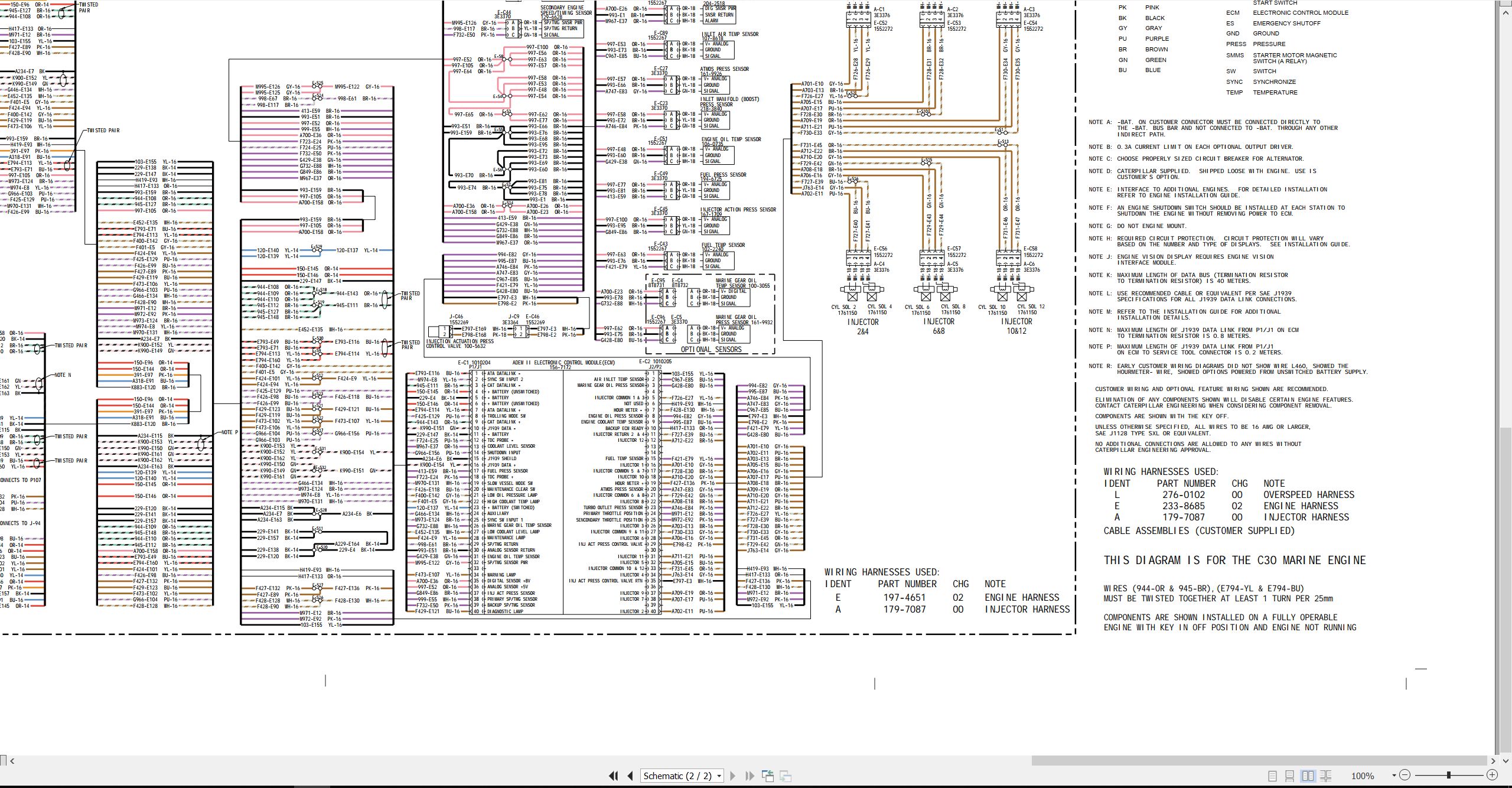 CAT Marine Products C30 Electrical Schematic (2)