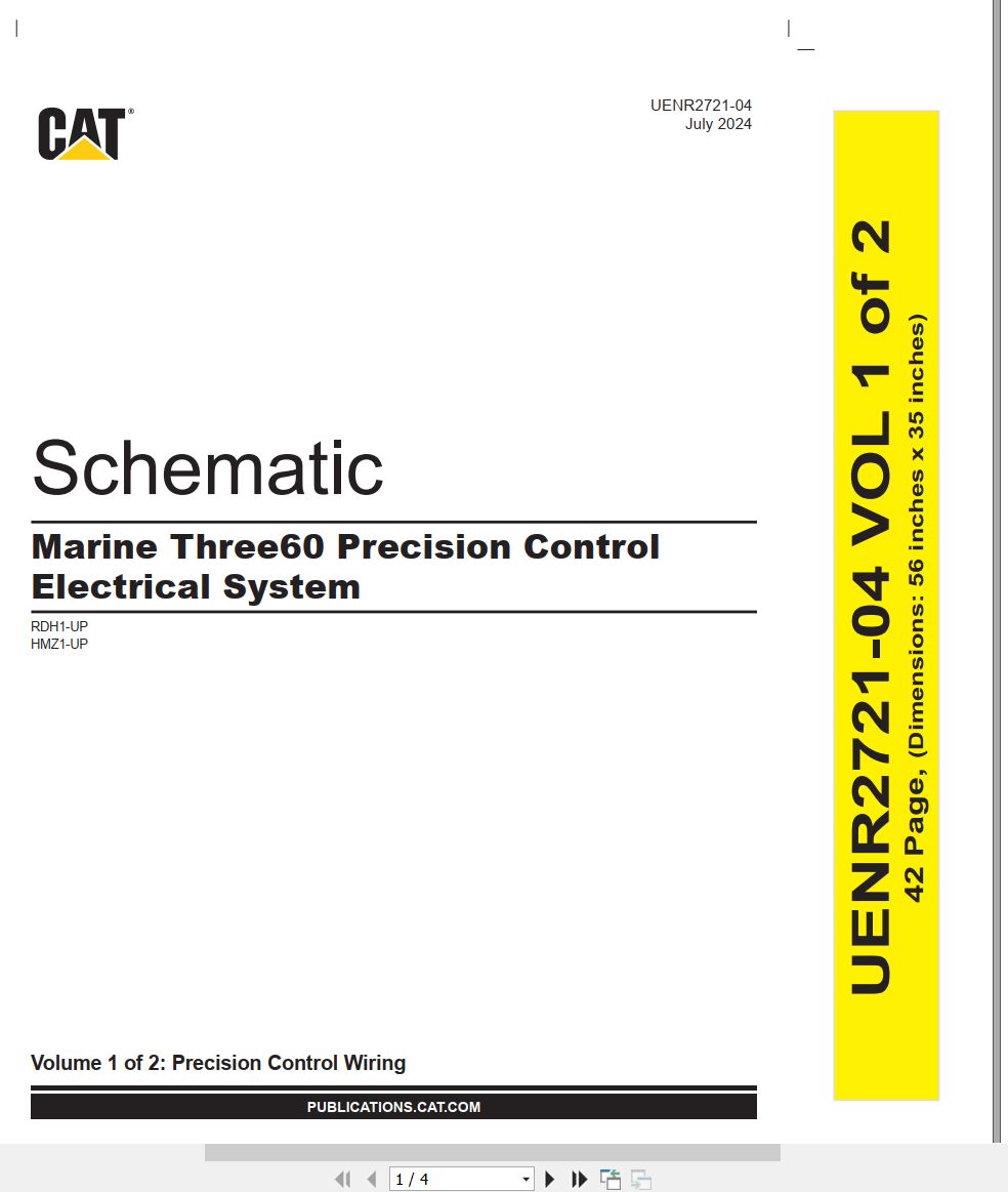 CAT Marine Products THREE60 Precision Electrical Hydraulic Schematic (1)