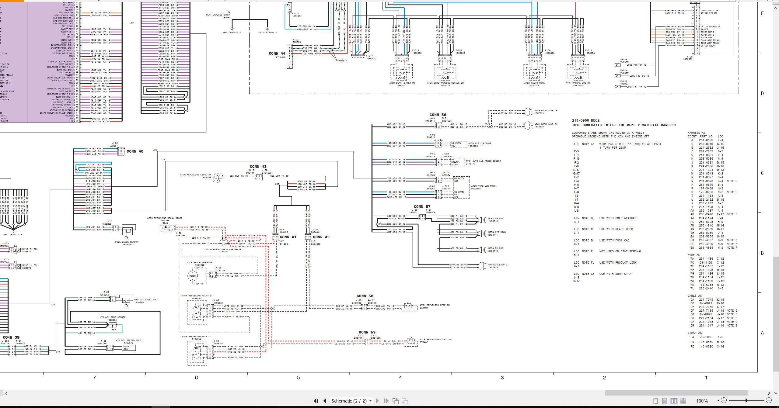 CAT Material Handler 365C L Electrical Schematic RENR7912 00 2006 (2)