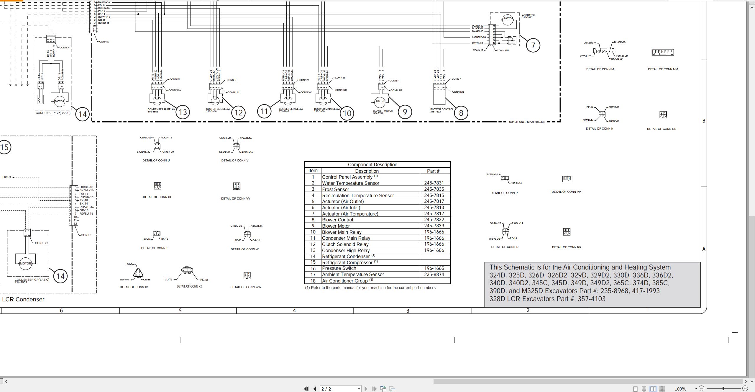 CAT Material Handler M325D Electrical Hydraulic Schematic (2)