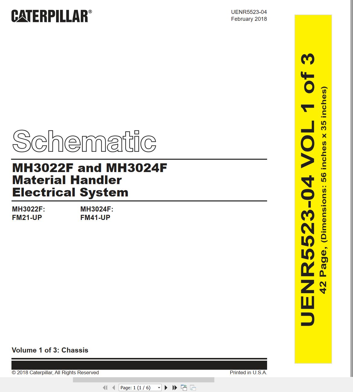 CAT Material Handler MH3022F MH3024F Electrical Schematic UENR5523 04 2018 (1)