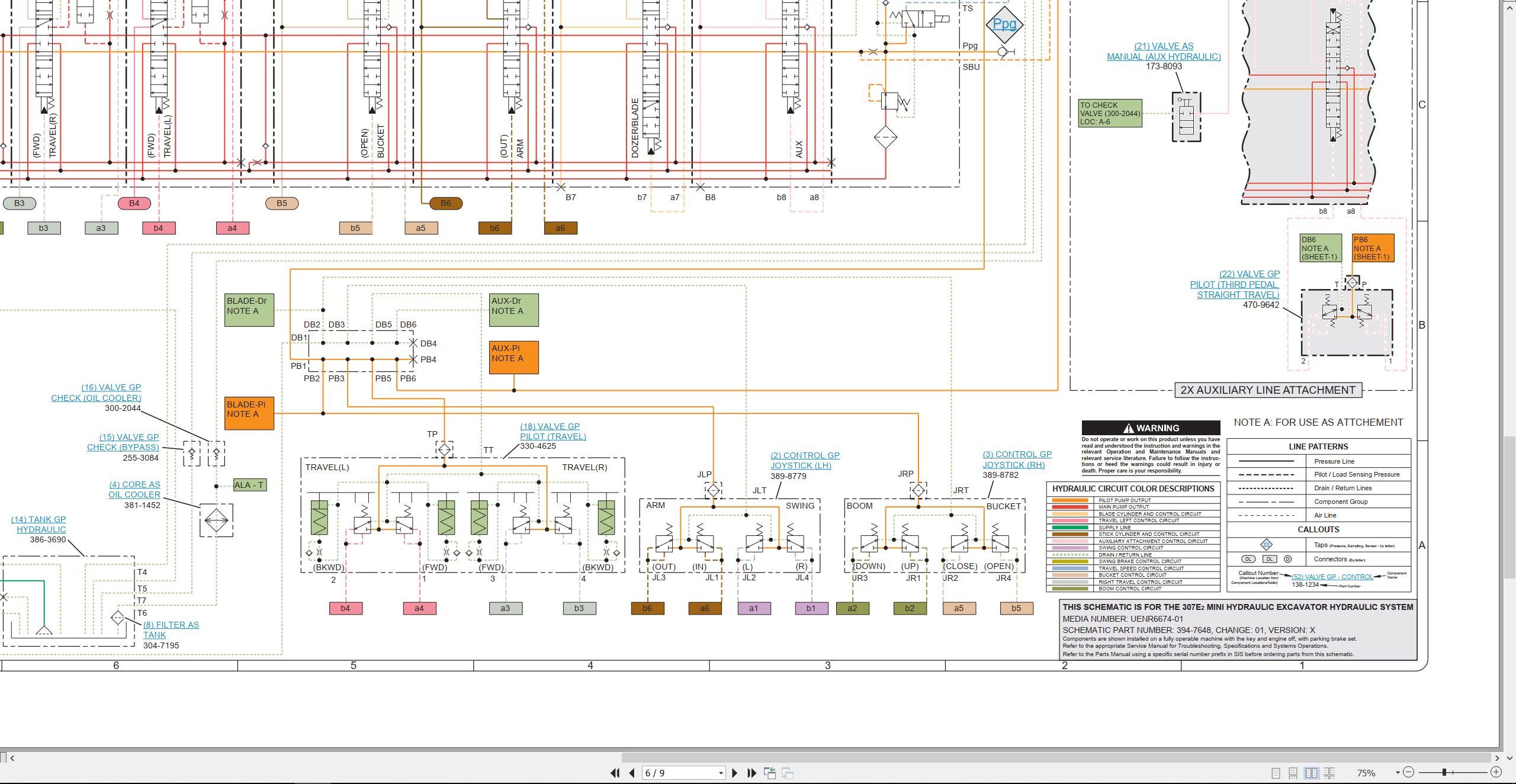 CAT Mini Hydraulic Excavator 3.07E+04 Electrical Hydraulic Schematic (3)