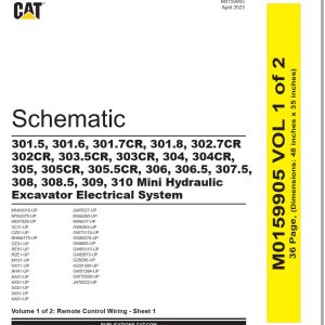 CAT Mini Hydraulic Excavator 301.7CR Electrical Schematic (1)