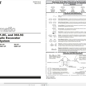 CAT Mini Hydraulic Excavator 301.8C Electrical Hydraulic Schematic (1)