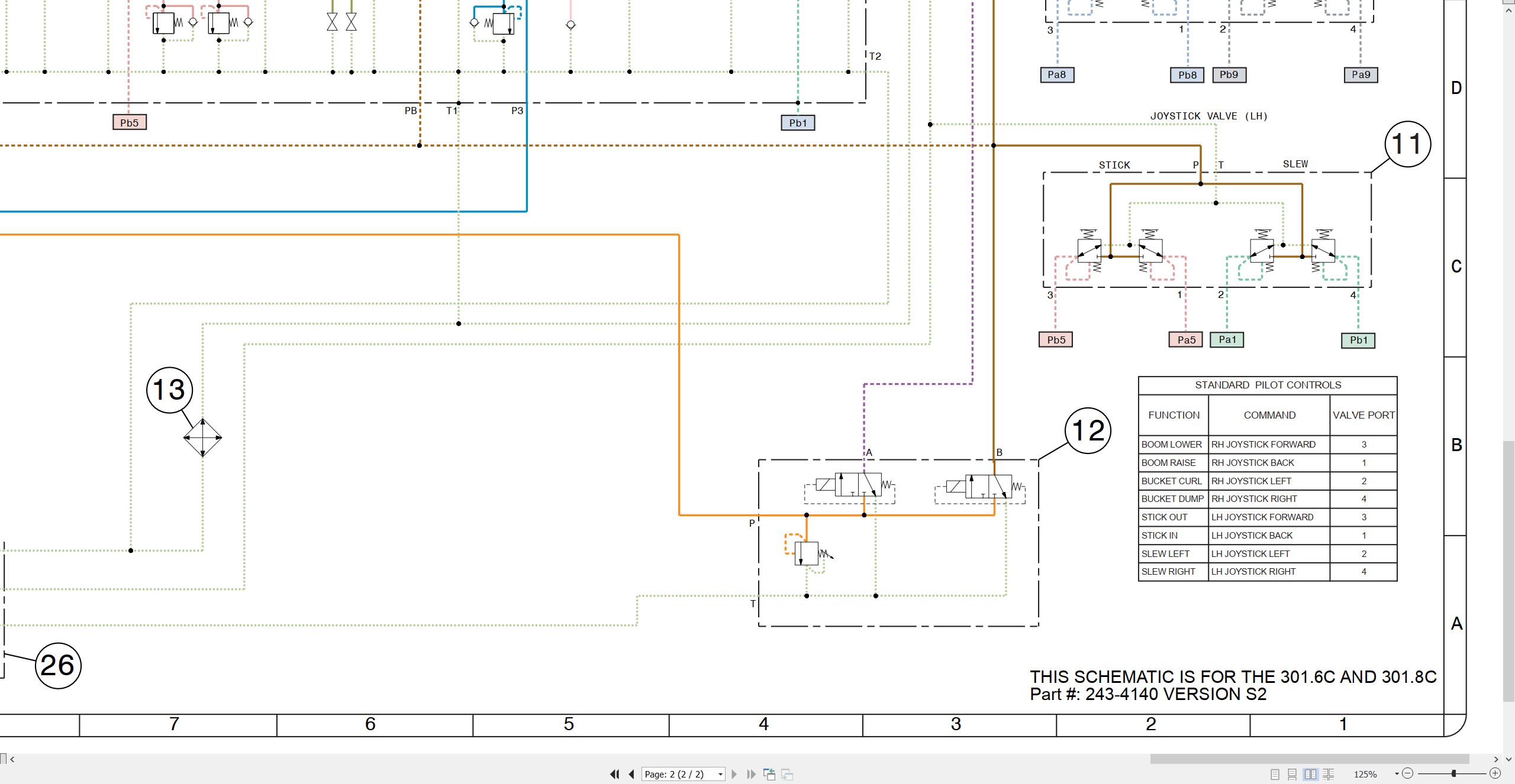 CAT Mini Hydraulic Excavator 301.8C Electrical Hydraulic Schematic (3)
