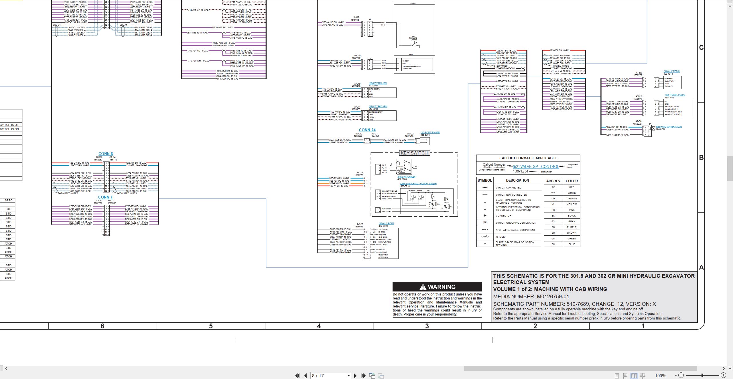 CAT Mini Hydraulic Excavator 302 CR Electrical Hydraulic Schematic (2)