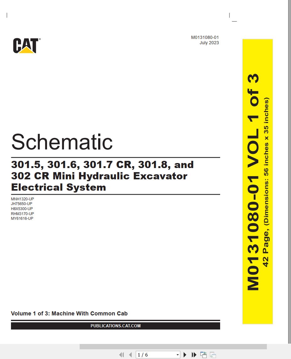CAT Mini Hydraulic Excavator 302 Electrical Schematic (1)