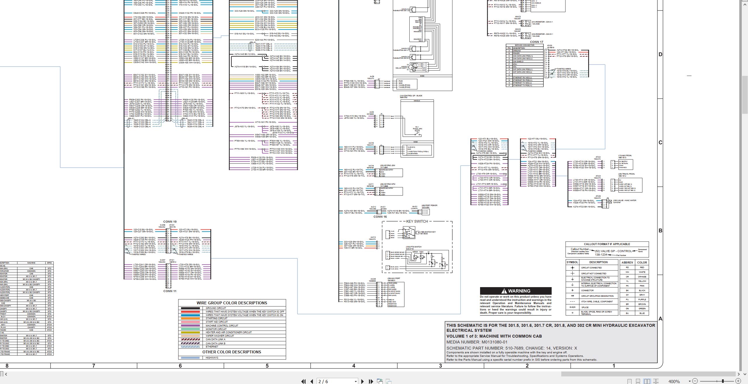 CAT Mini Hydraulic Excavator 302 Electrical Schematic (2)