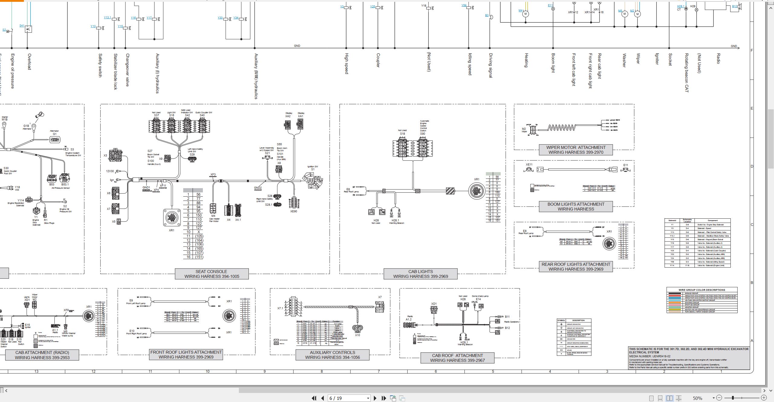 CAT Mini Hydraulic Excavator 302.2D Electrical Hydraulic Schematic (2)