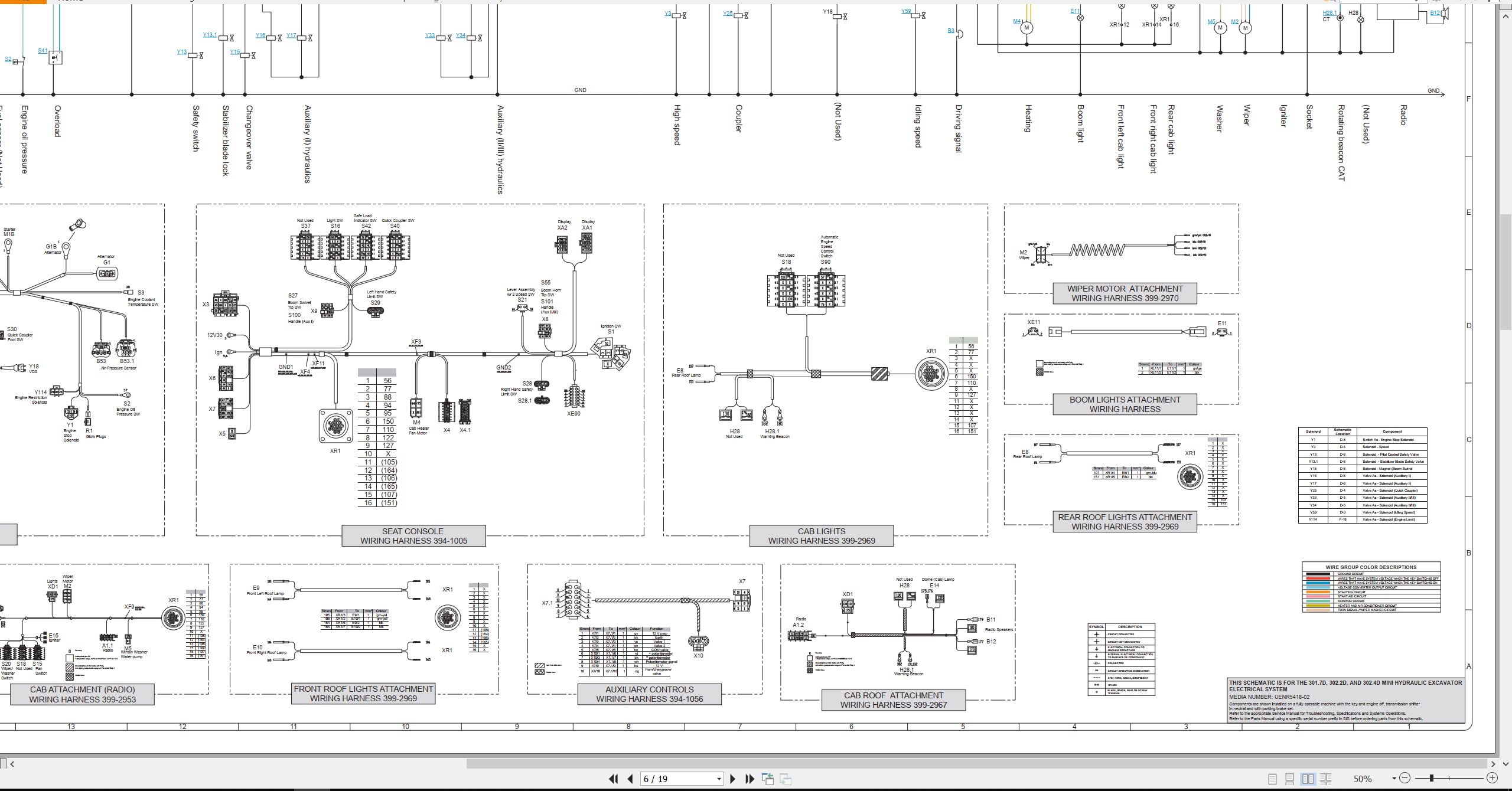 CAT Mini Hydraulic Excavator 302.4D Electrical Hydraulic Schematic (2)