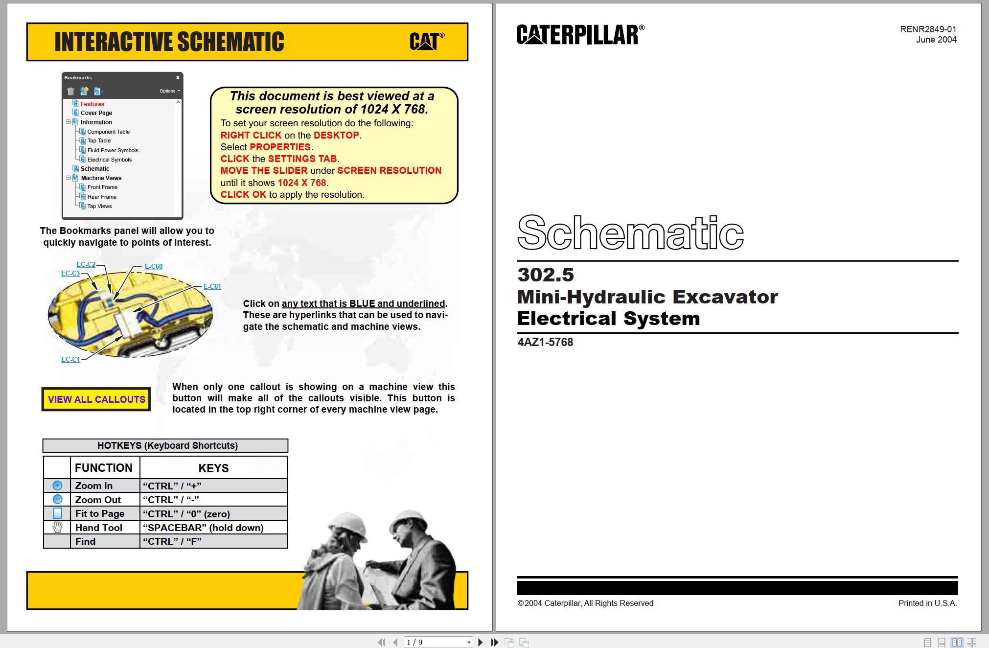 CAT Mini Hydraulic Excavator 302.5 Electrical Schematic (1)