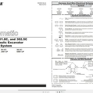 CAT Mini Hydraulic Excavator 302.5C Electrical Hydraulic Schematic (1)