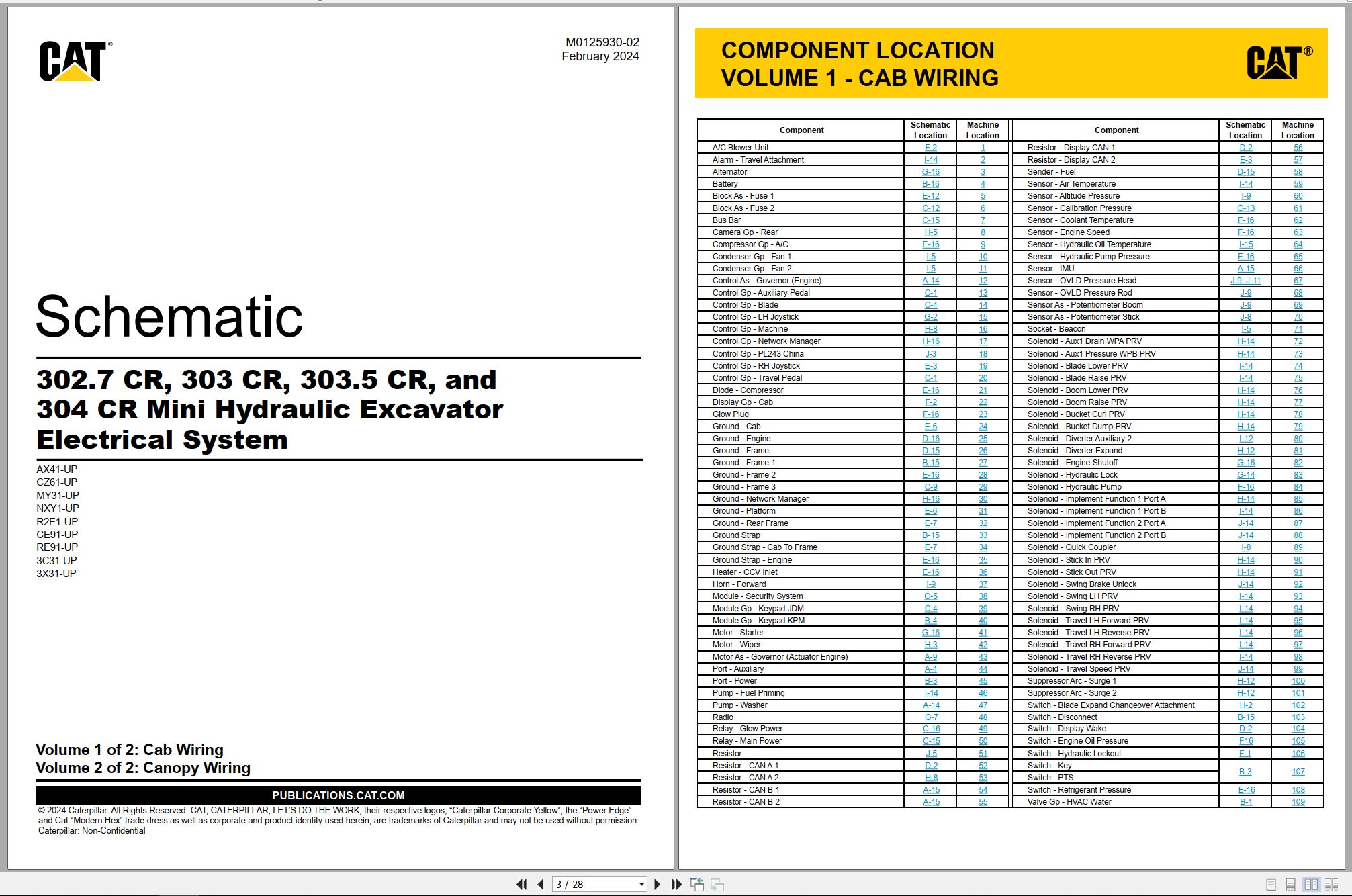 CAT Mini Hydraulic Excavator 302.7 CR Electrical Hydraulic Schematic (1)