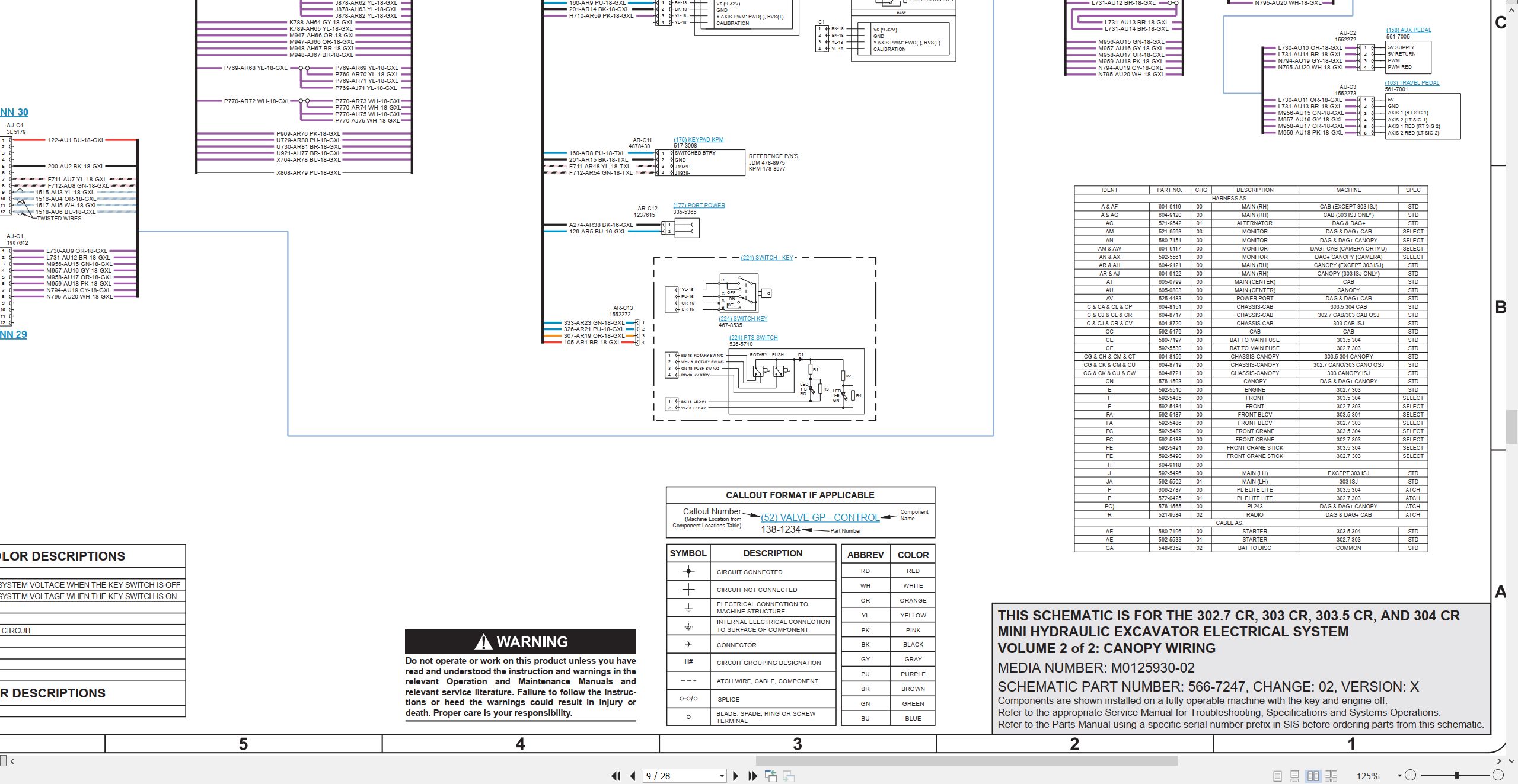 CAT Mini Hydraulic Excavator 302.7 CR Electrical Hydraulic Schematic (2)