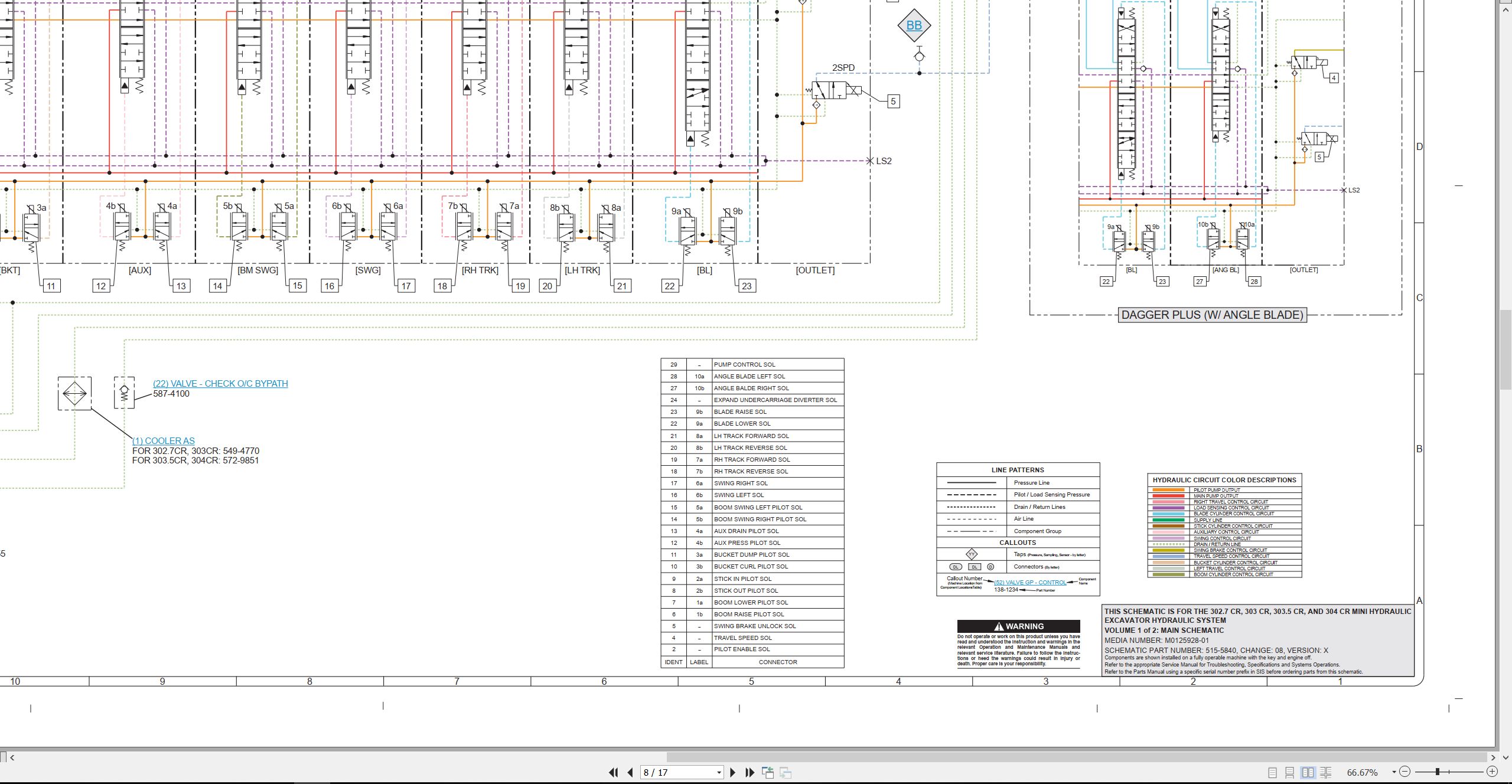 CAT Mini Hydraulic Excavator 302.7 CR Electrical Hydraulic Schematic (3)