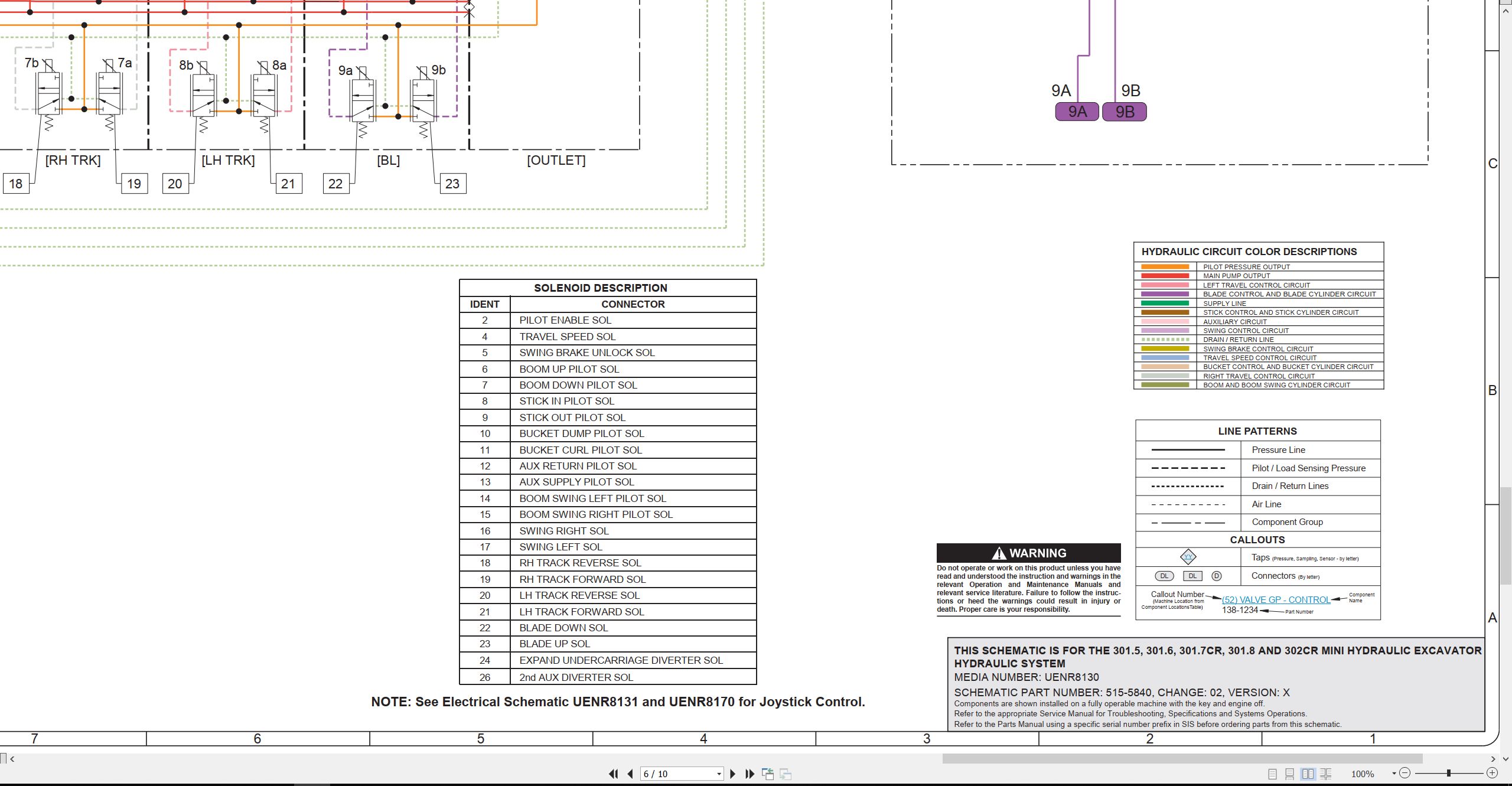 CAT Mini Hydraulic Excavator 302CR Electrical Hydraulic Schematic (3)