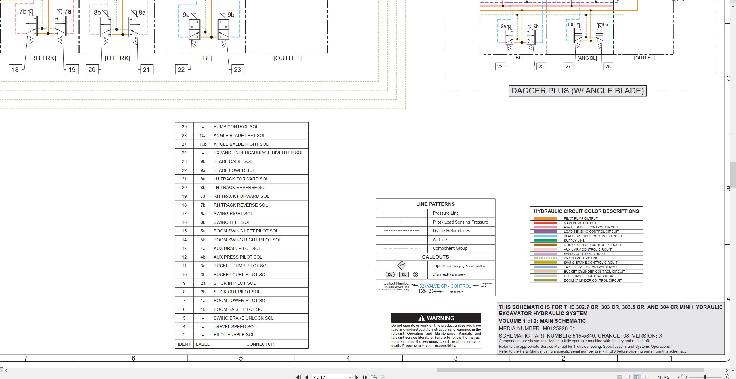 CAT Mini Hydraulic Excavator 303 CR Electrical Hydraulic Schematic (3)