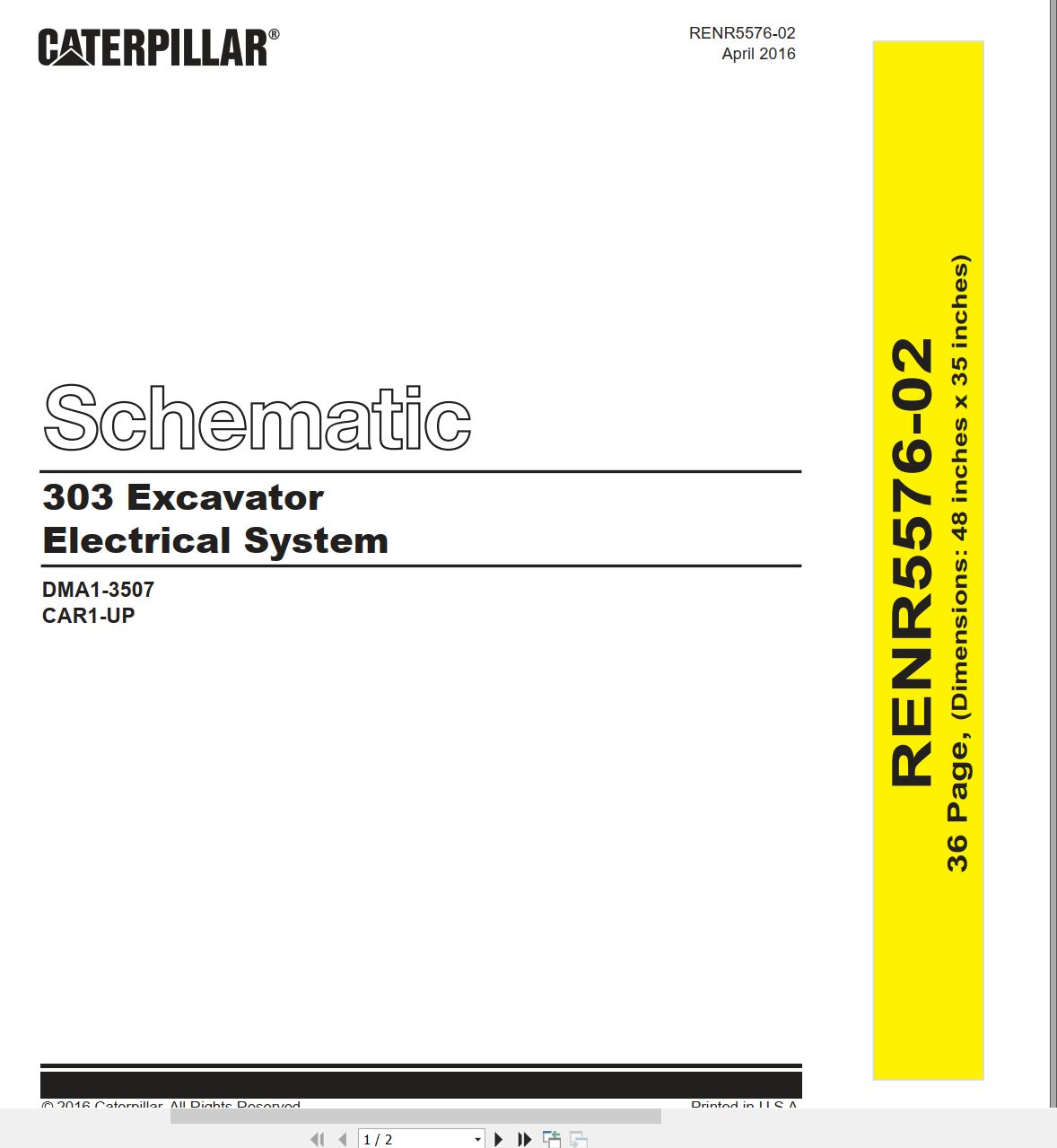 CAT Mini Hydraulic Excavator 303 Electrical Schematic (1)