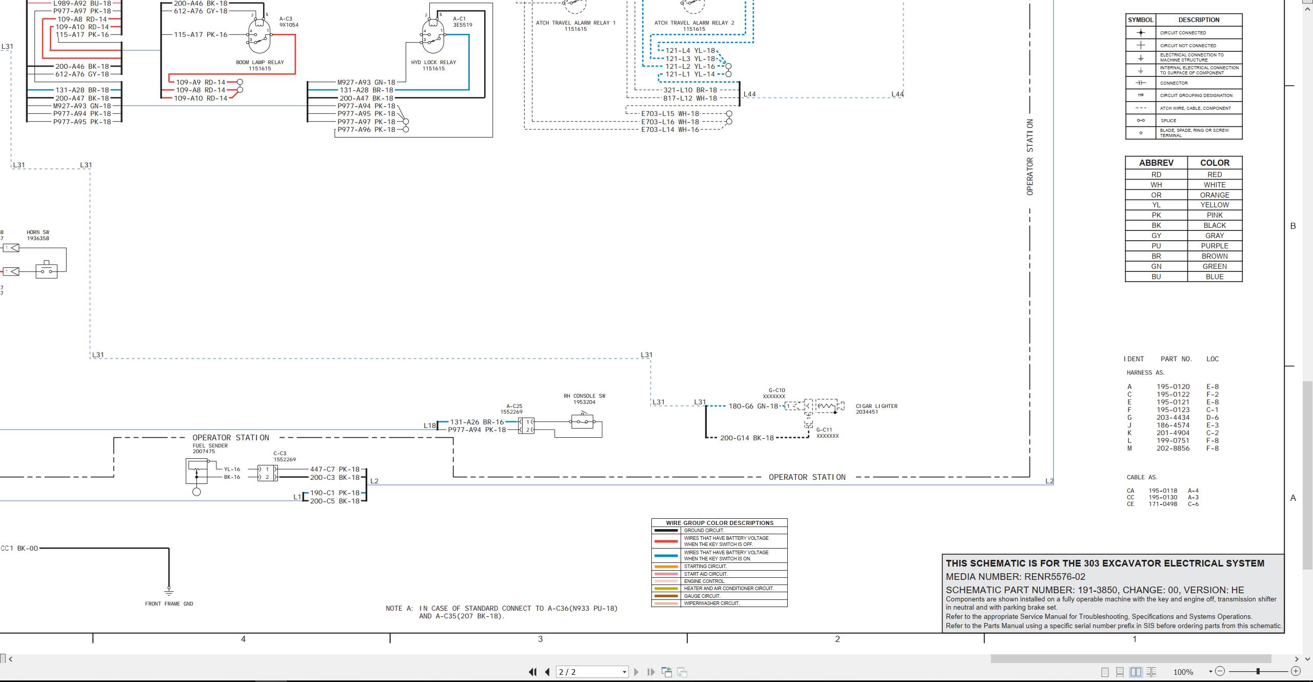 CAT Mini Hydraulic Excavator 303 Electrical Schematic (2)