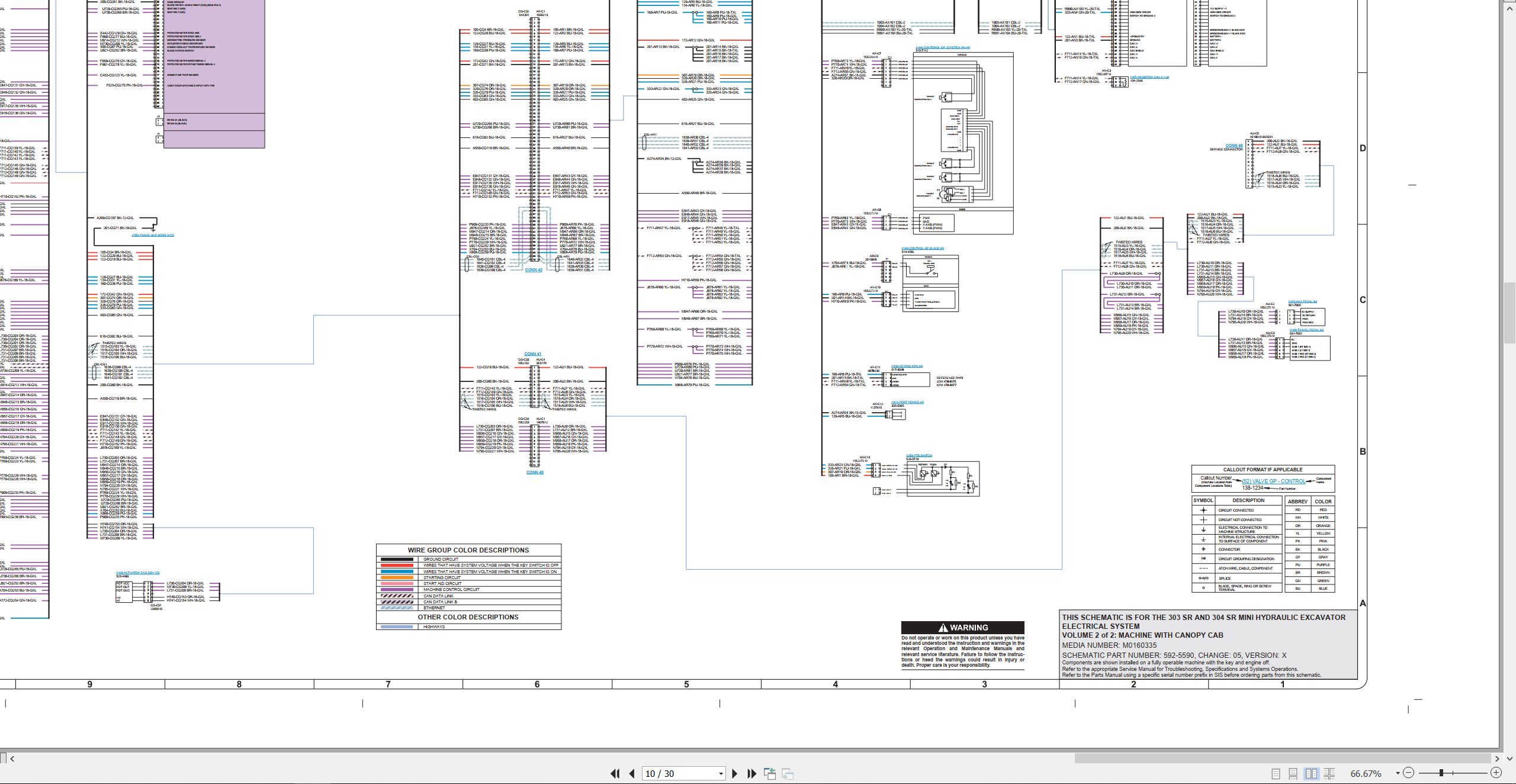 CAT Mini Hydraulic Excavator 303 SR Electrical Hydraulic Schematic (2)