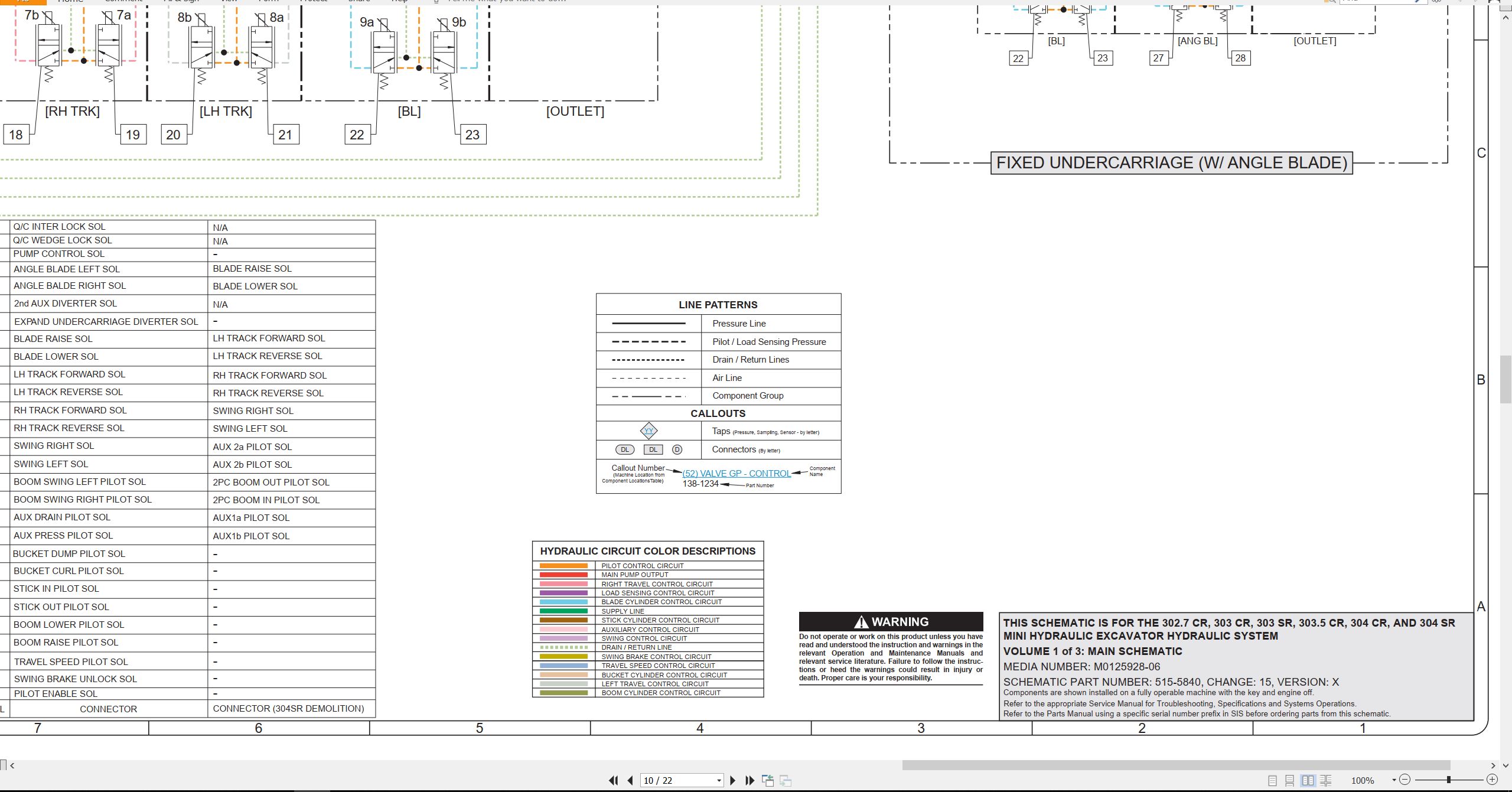 CAT Mini Hydraulic Excavator 303 SR Electrical Hydraulic Schematic (3)