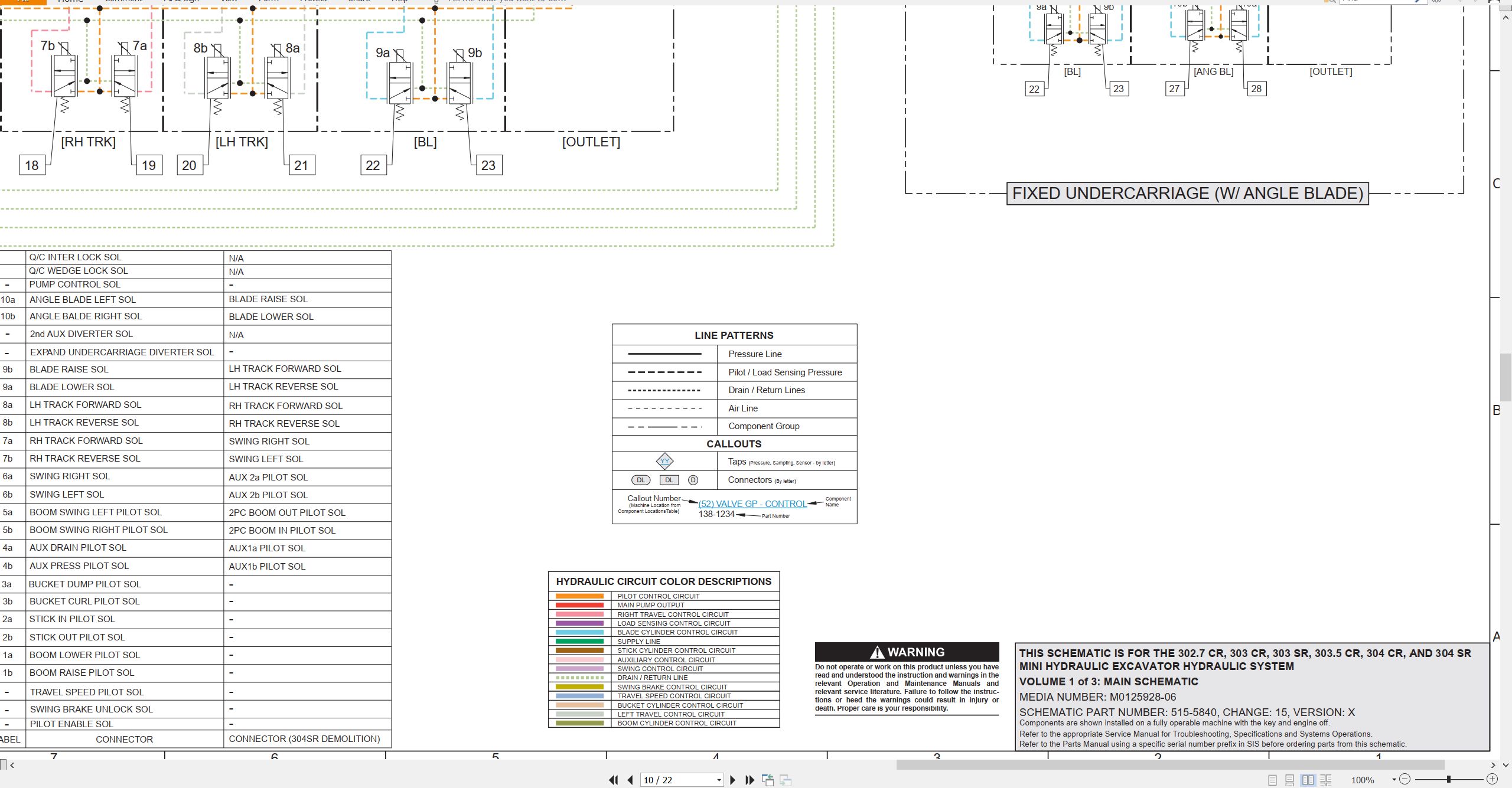CAT Mini Hydraulic Excavator 303.5 CR Electrical Hydraulic Schematic (3)