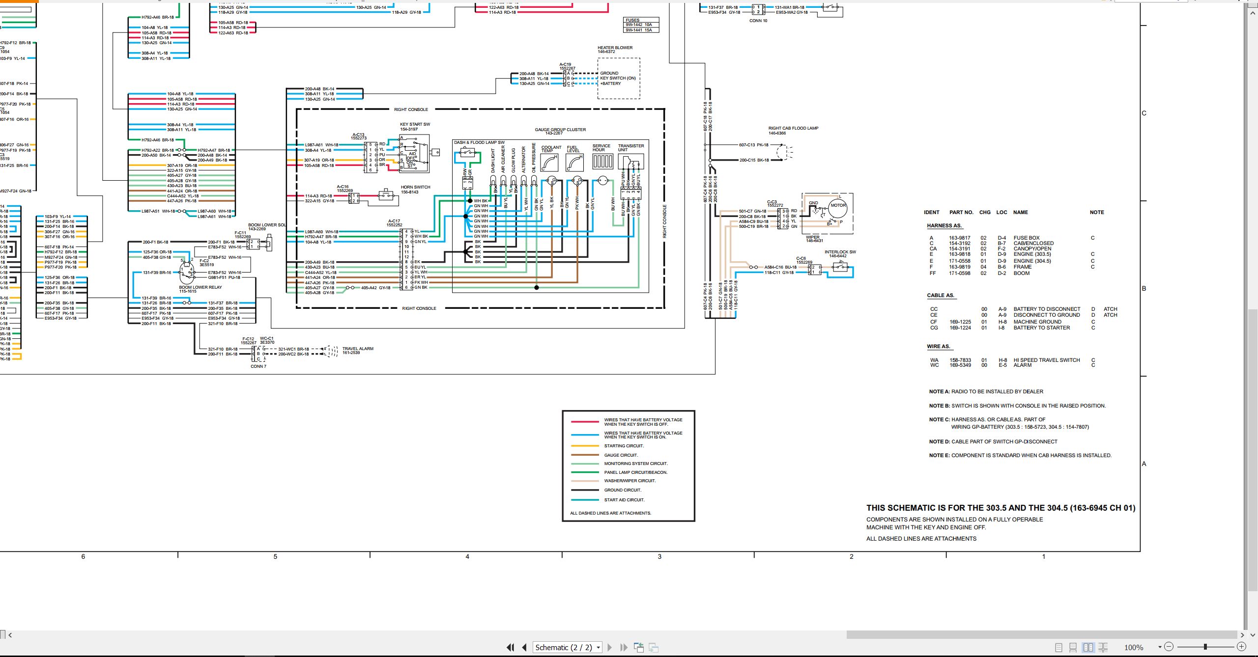 CAT Mini Hydraulic Excavator 303.5 Electrical Hydraulic Schematic (2)