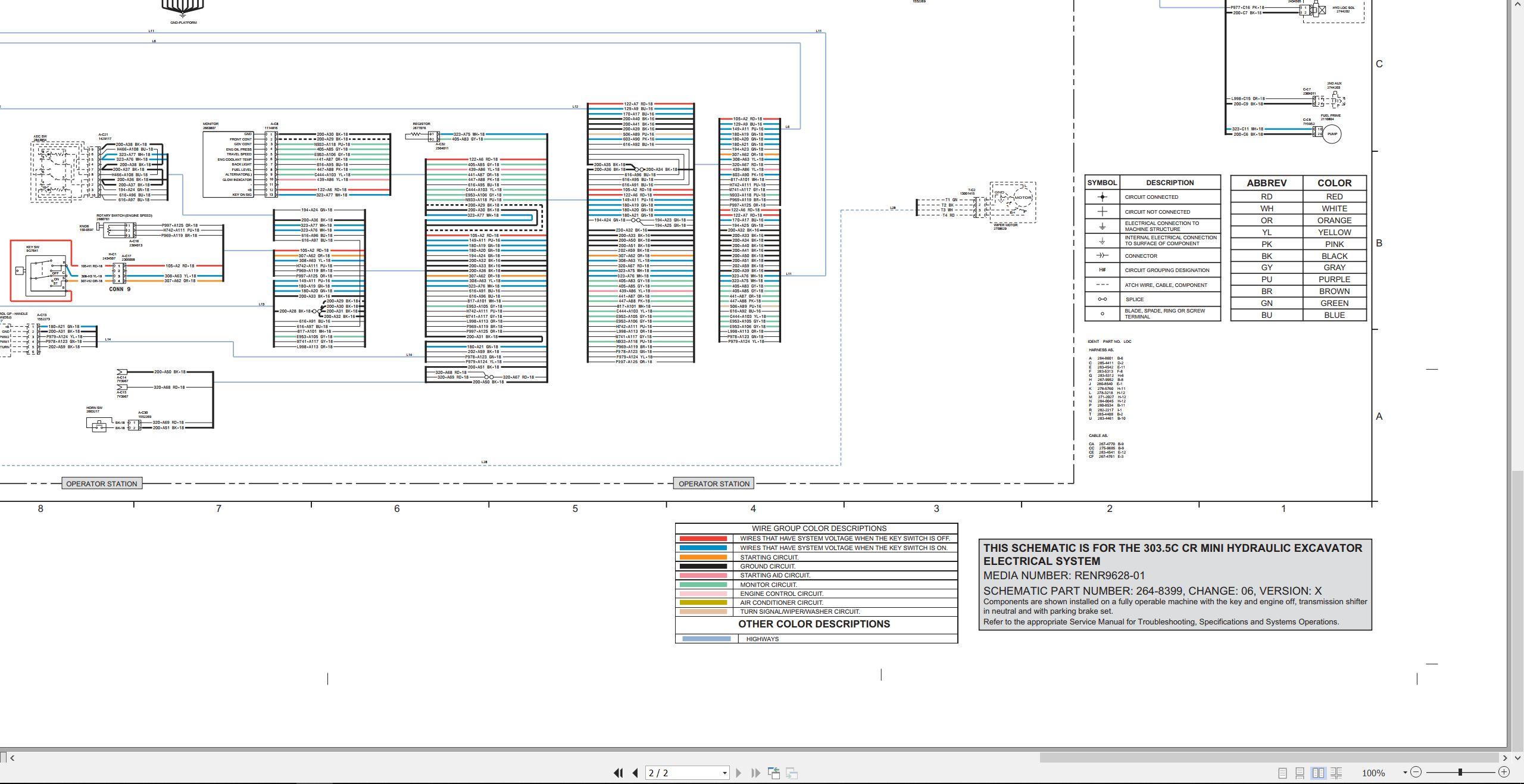 CAT Mini Hydraulic Excavator 303.5C CR Electrical Hydraulic Schematic (2)