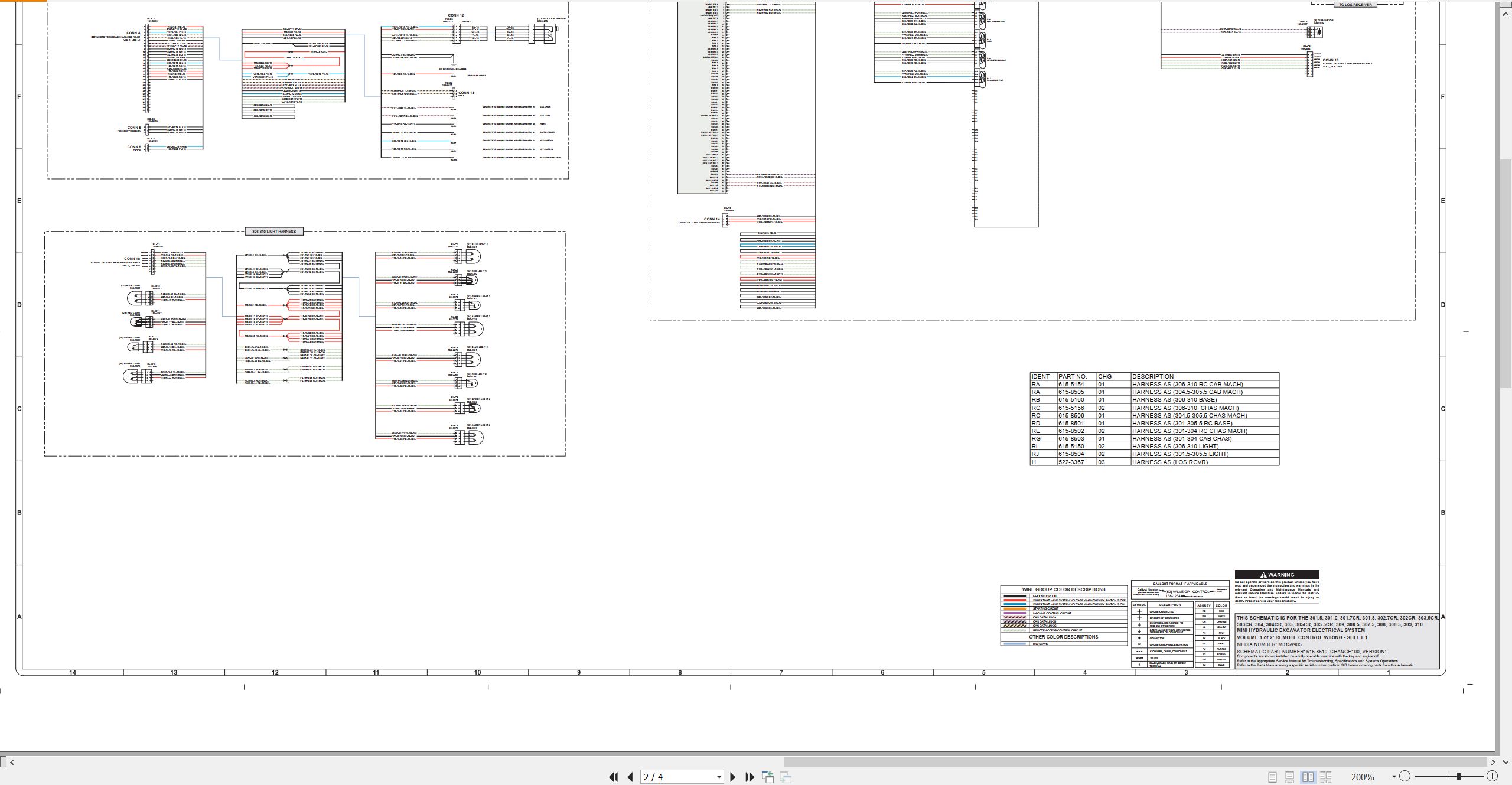 CAT Mini Hydraulic Excavator 303.5CR Electrical Schematic (2)