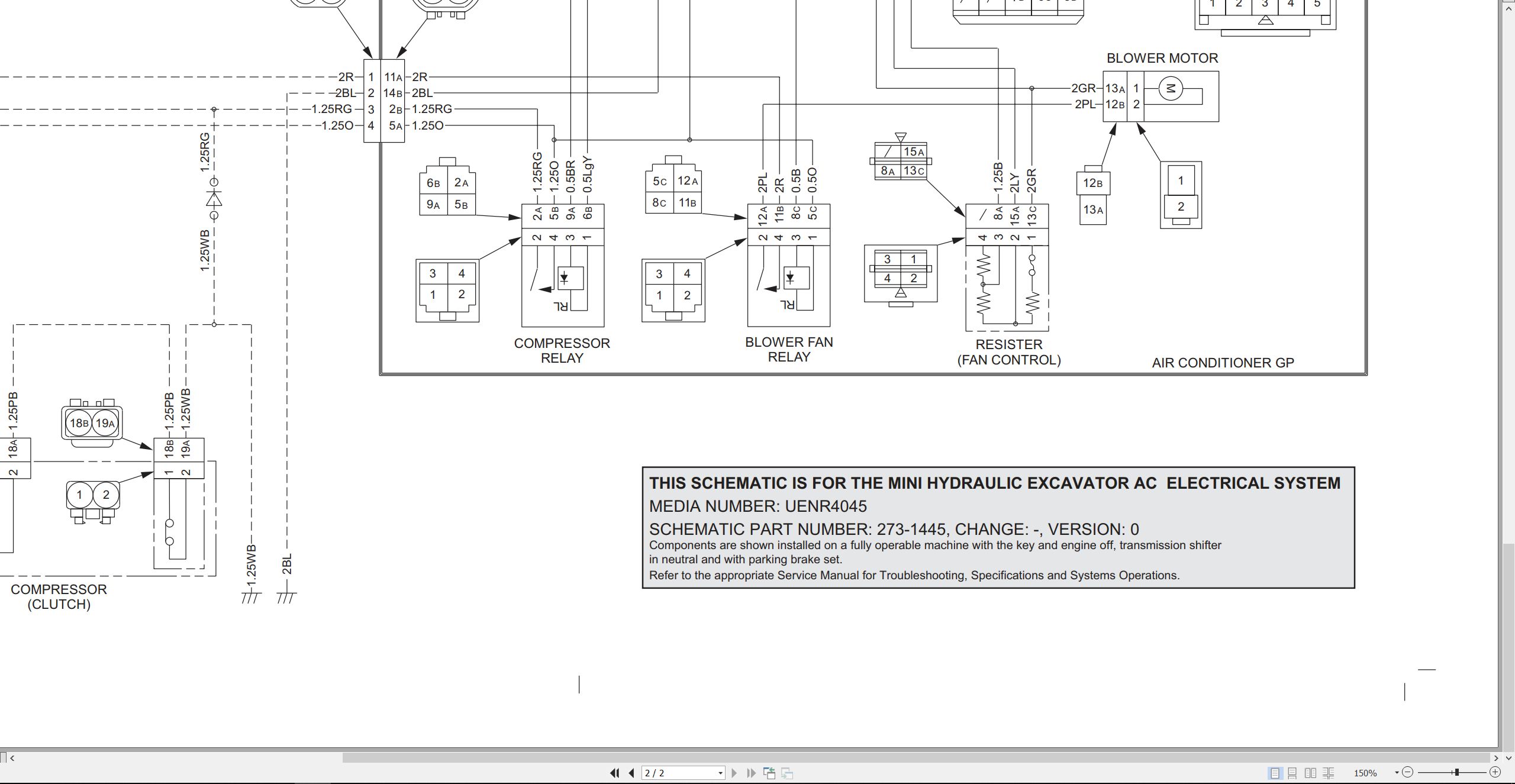 CAT Mini Hydraulic Excavator 303.5E Electrical Schematic (2)