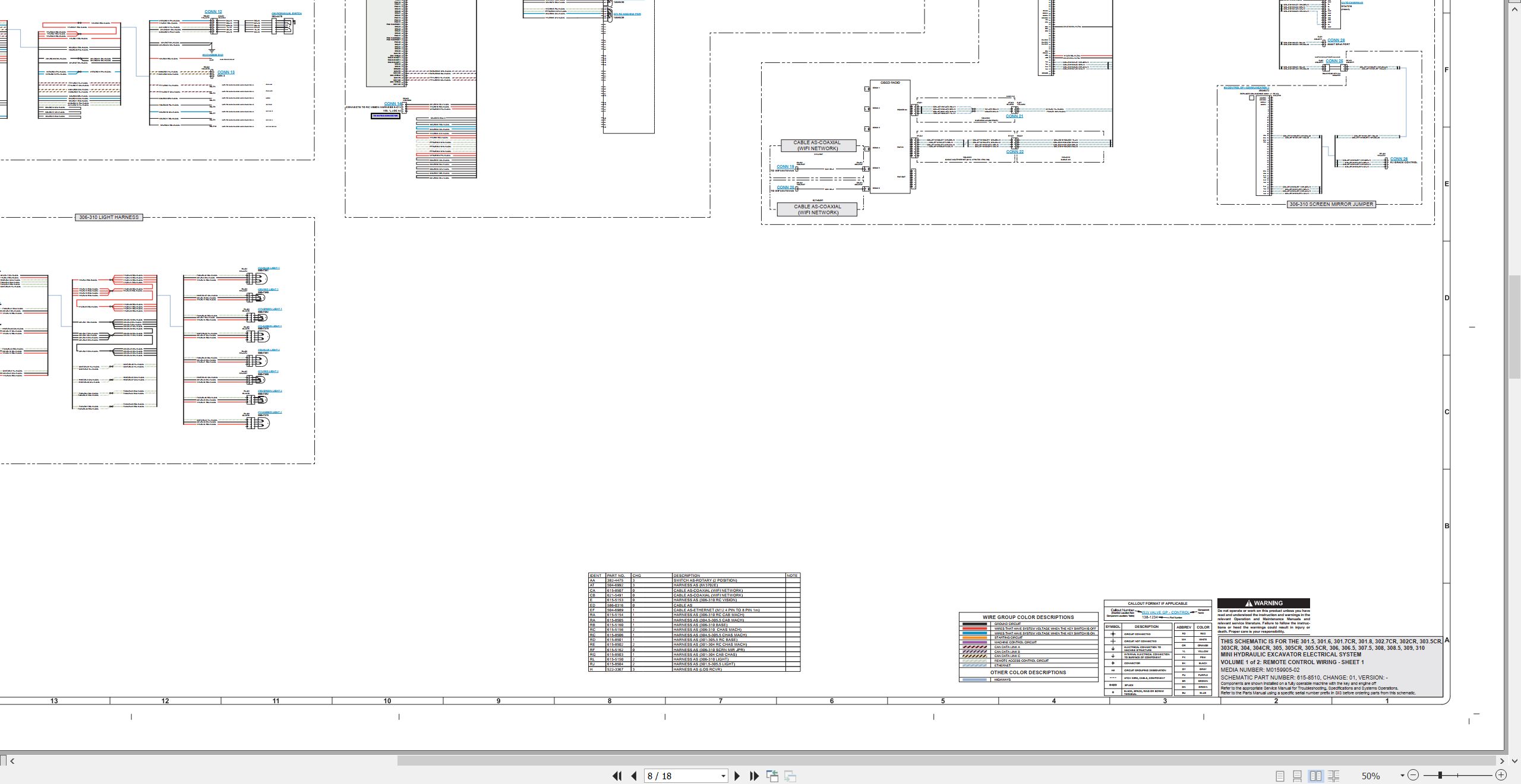 CAT Mini Hydraulic Excavator 303CR Electrical Schematic (2)