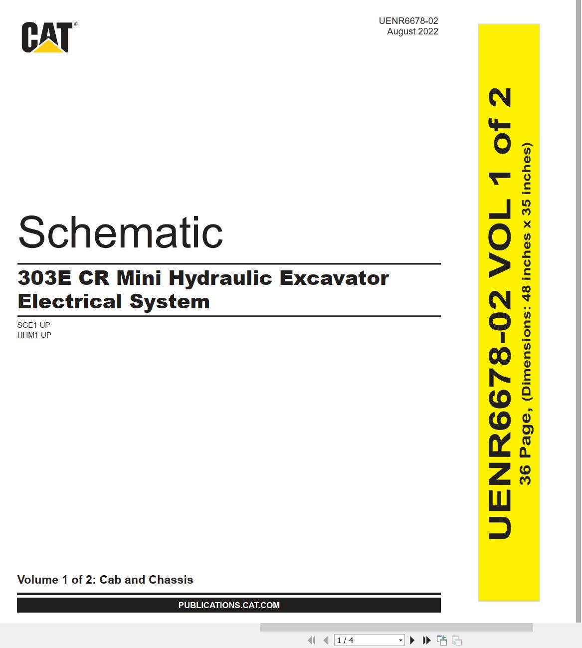 CAT Mini Hydraulic Excavator 303E CR Electrical Hydraulic Schematic (1)