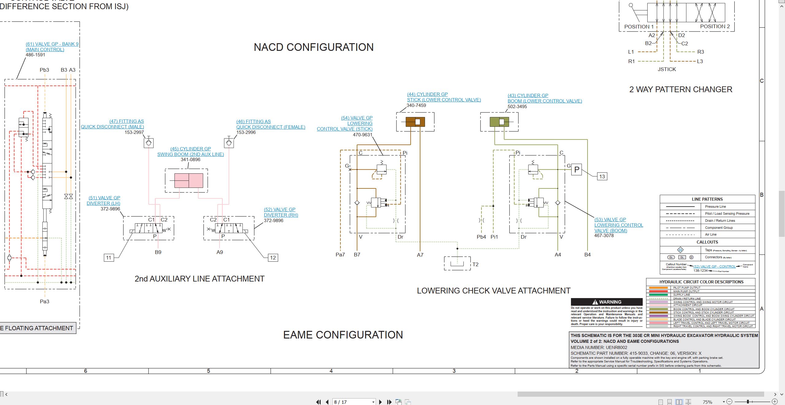 CAT Mini Hydraulic Excavator 303E CR Electrical Hydraulic Schematic (3)