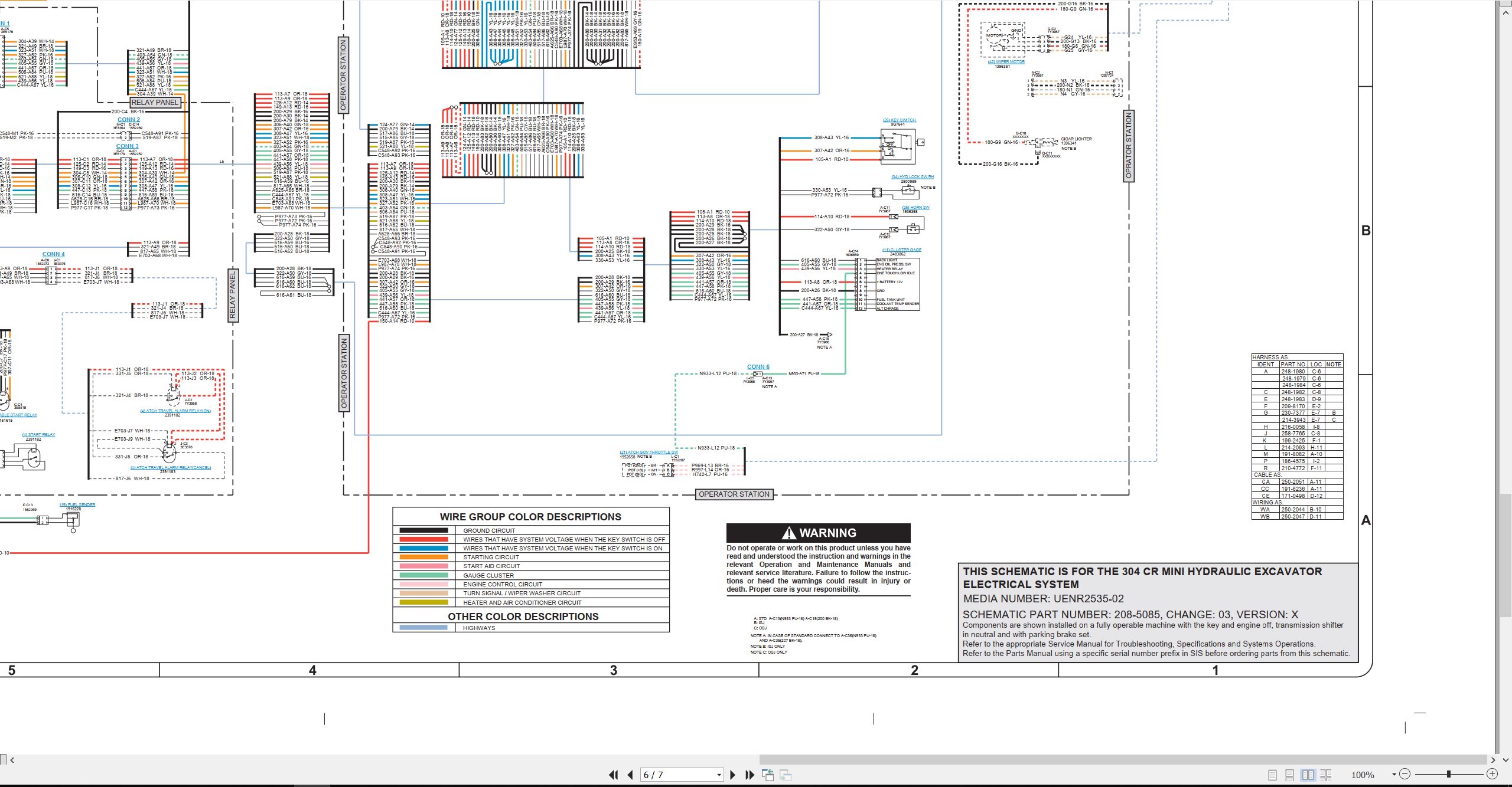 CAT Mini Hydraulic Excavator 304 CR Electrical Hydraulic Schematic (2)