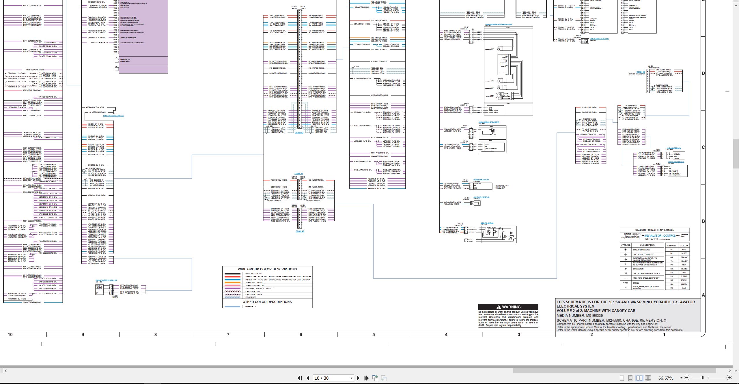 CAT Mini Hydraulic Excavator 304 SR Electrical Hydraulic Schematic (2)
