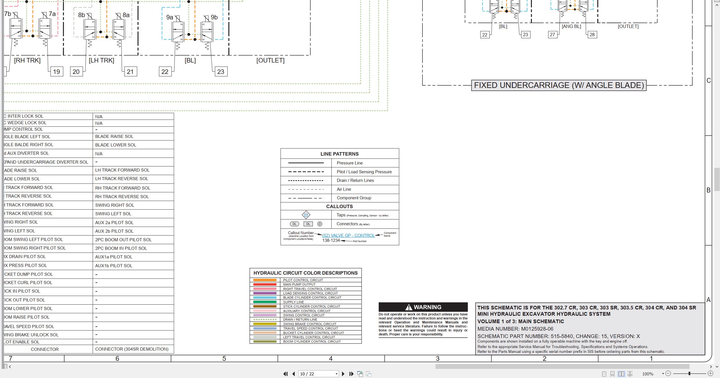 CAT Mini Hydraulic Excavator 304 SR Electrical Hydraulic Schematic (3)