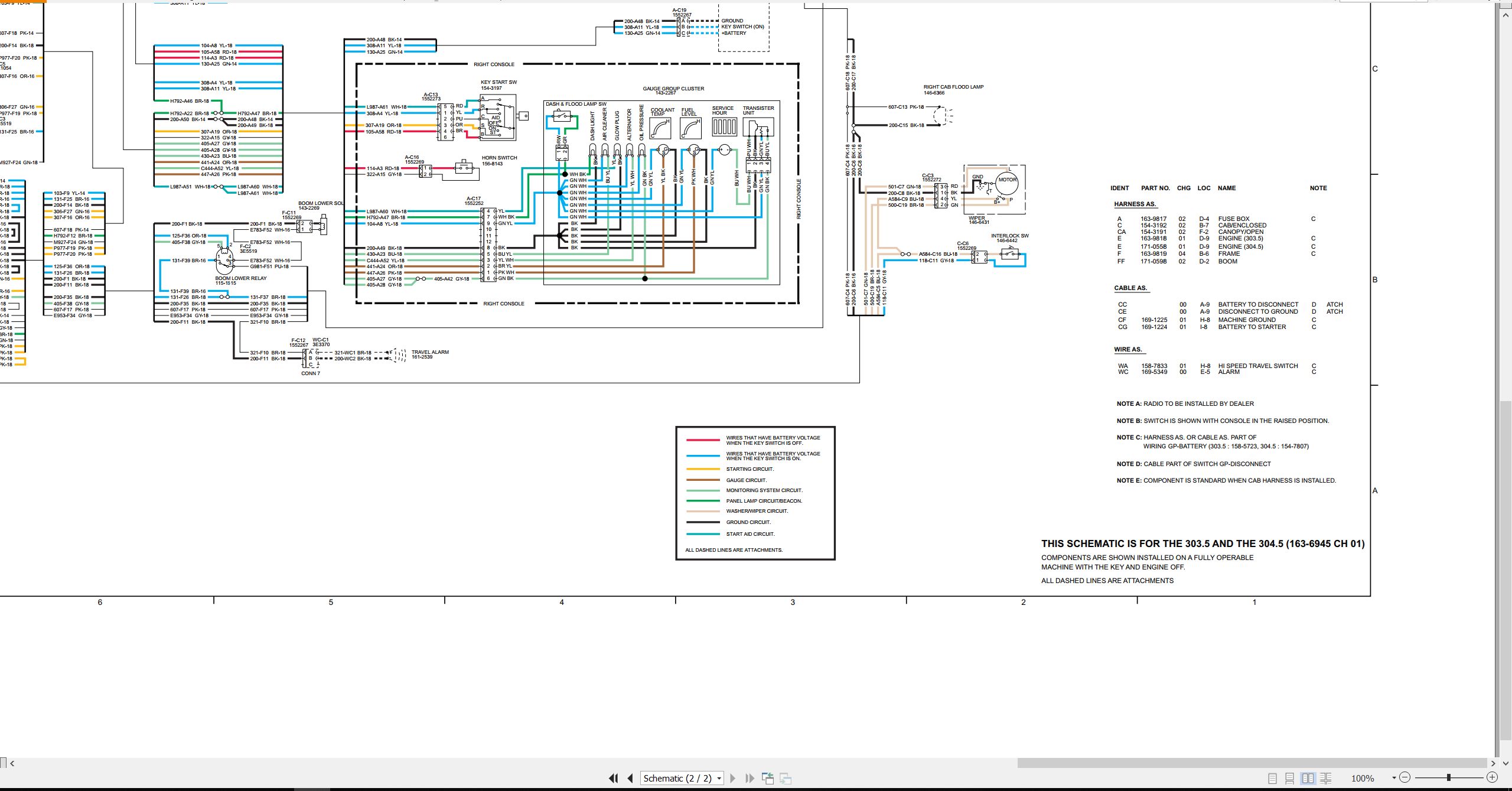 CAT Mini Hydraulic Excavator 304.5 Electrical Hydraulic Schematic (2)