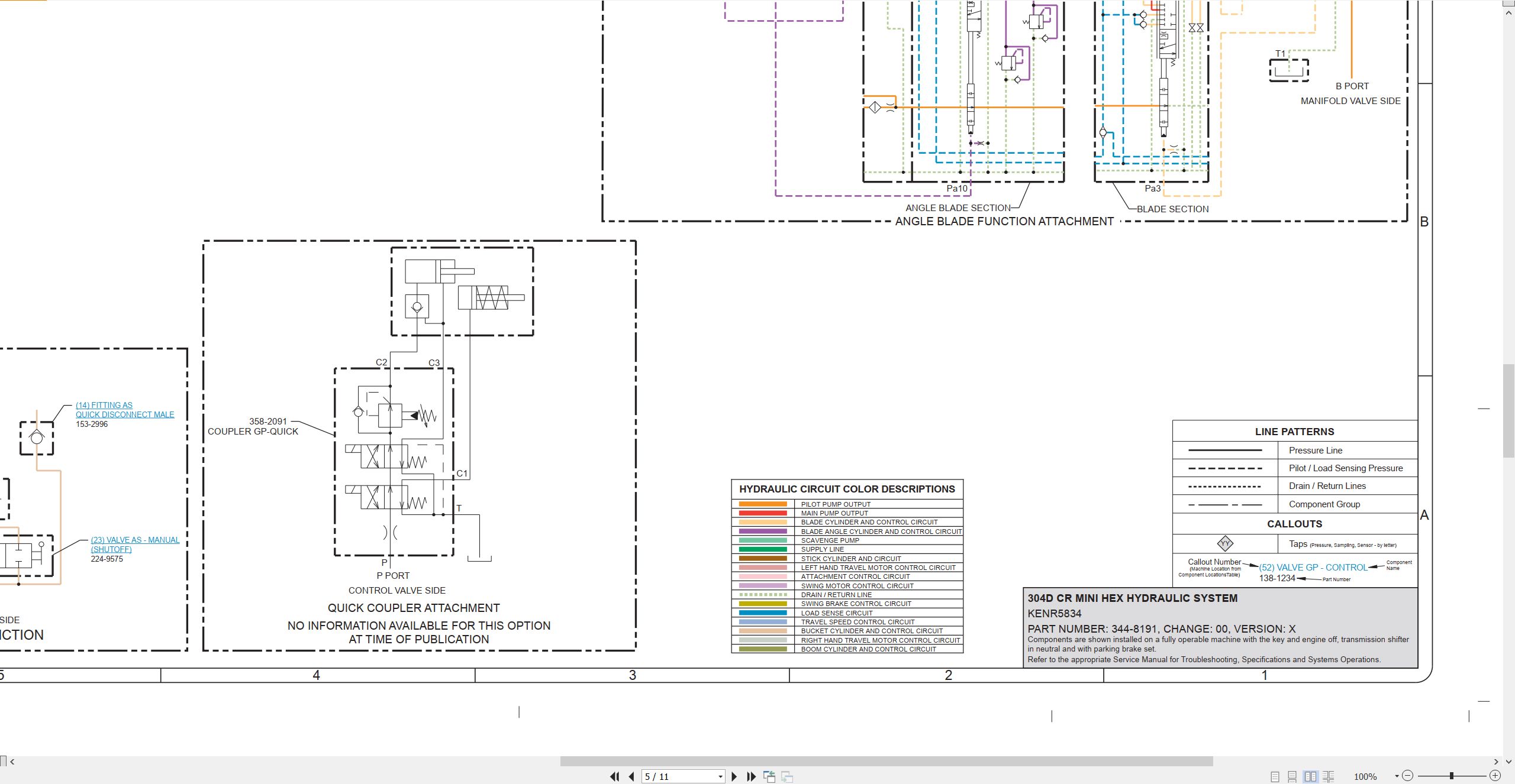 CAT Mini Hydraulic Excavator 304D CR Electrical Hydraulic Schematic (3)